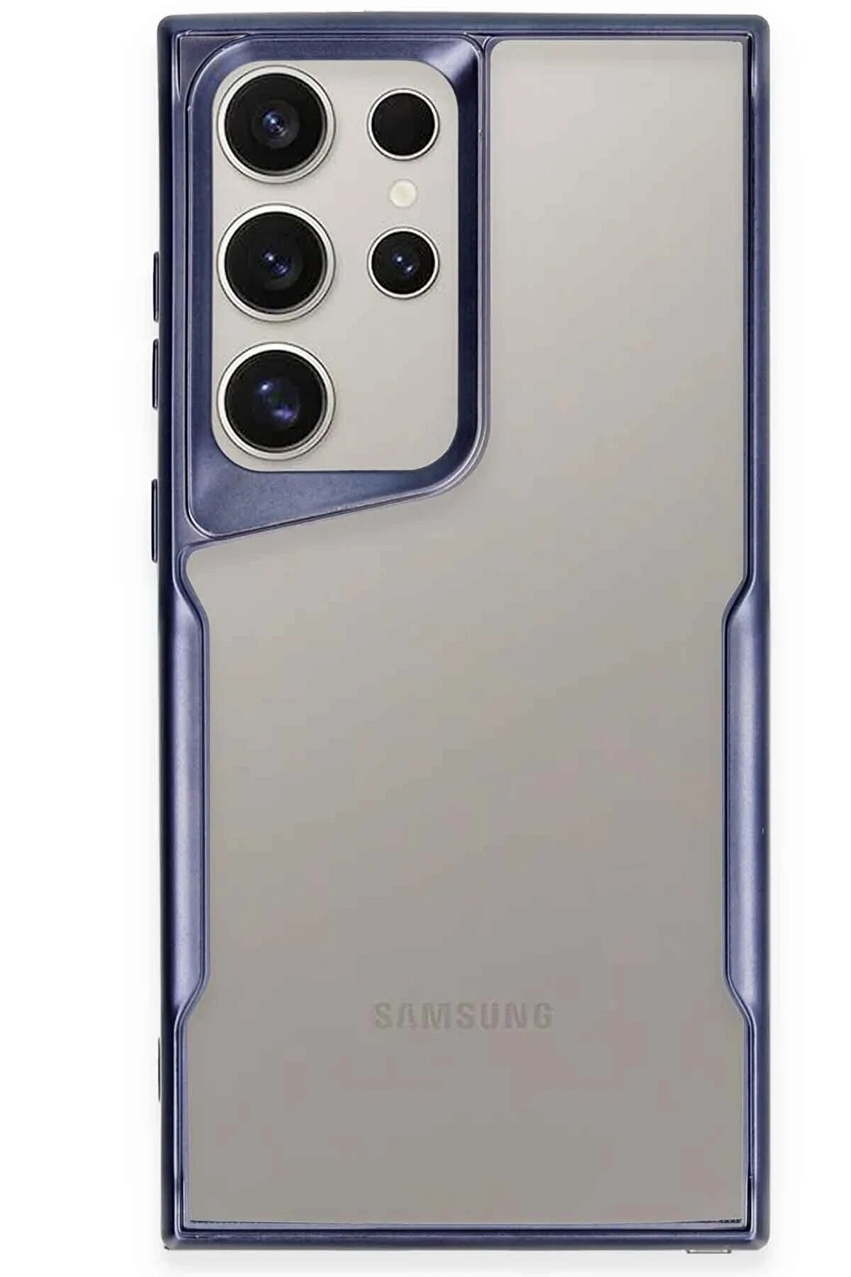 Samsung Galaxy S25 Ultra Kılıf Boyi̇ Si̇li̇kon Kapak - Laci̇vert - Neo4617-5154