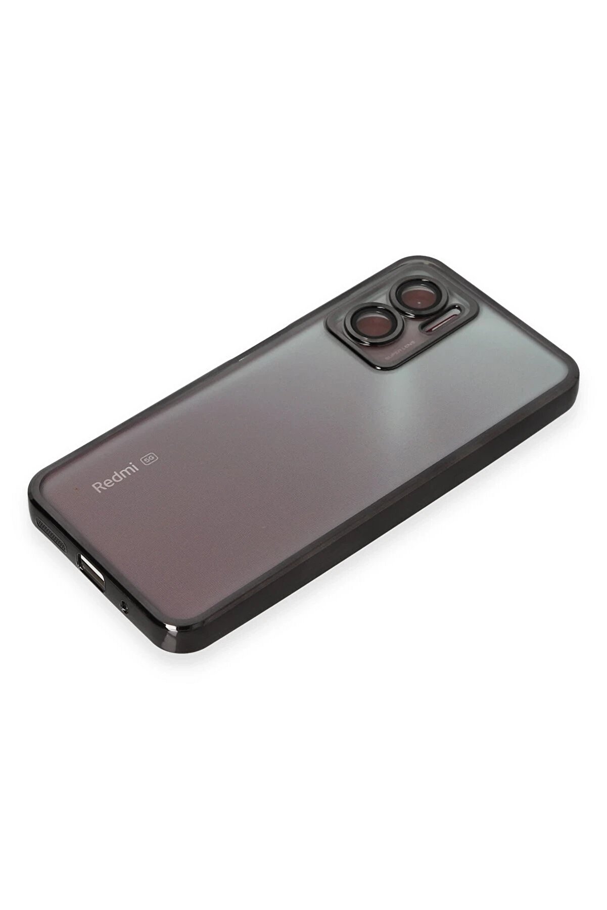 Xi̇aomi̇ Redmi̇ 10 5G Kılıf Lensli̇ Si̇li̇kon - Si̇yah - Dropx9415-5557