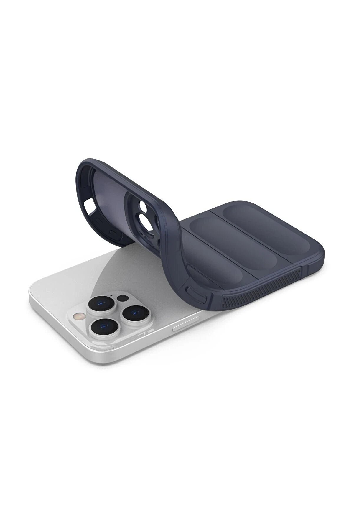 İphone 15 Pro Max Kılıf Opti̇mum Si̇li̇kon - Laci̇vert - Dropx2626-5020