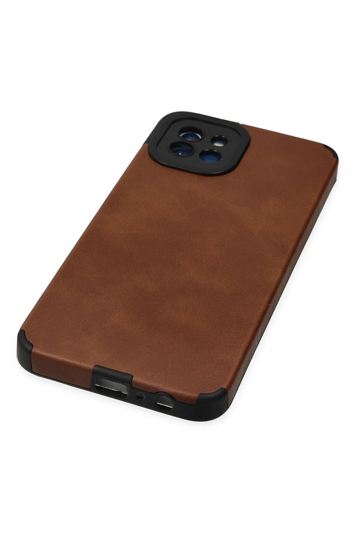 Samsung Galaxy A03 Kılıf Loop Deri̇ Si̇li̇kon - Kahverengi̇ - Dropx7416-7743