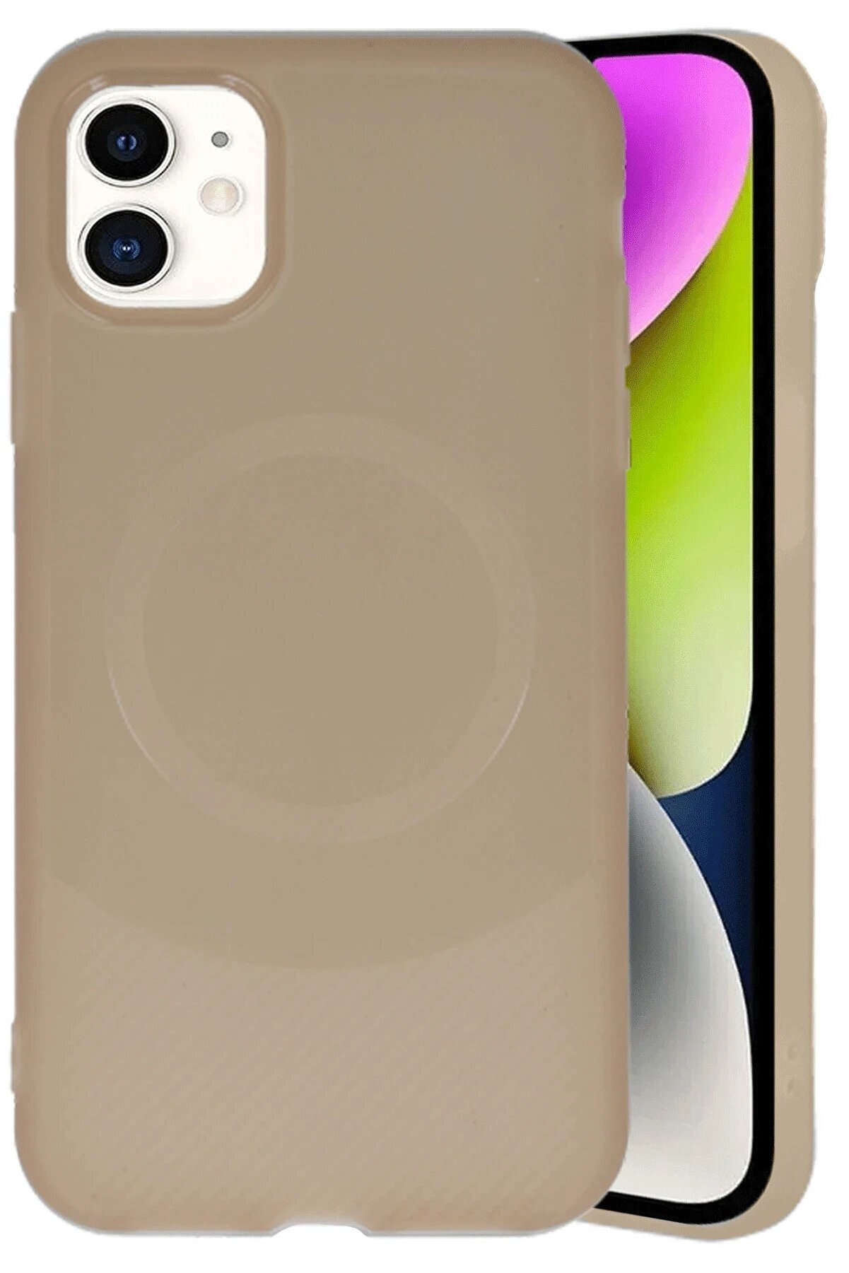 İphone 11 Kılıf Maya Karbon Kapak - Kahverengi̇ - Dropx4717-8167