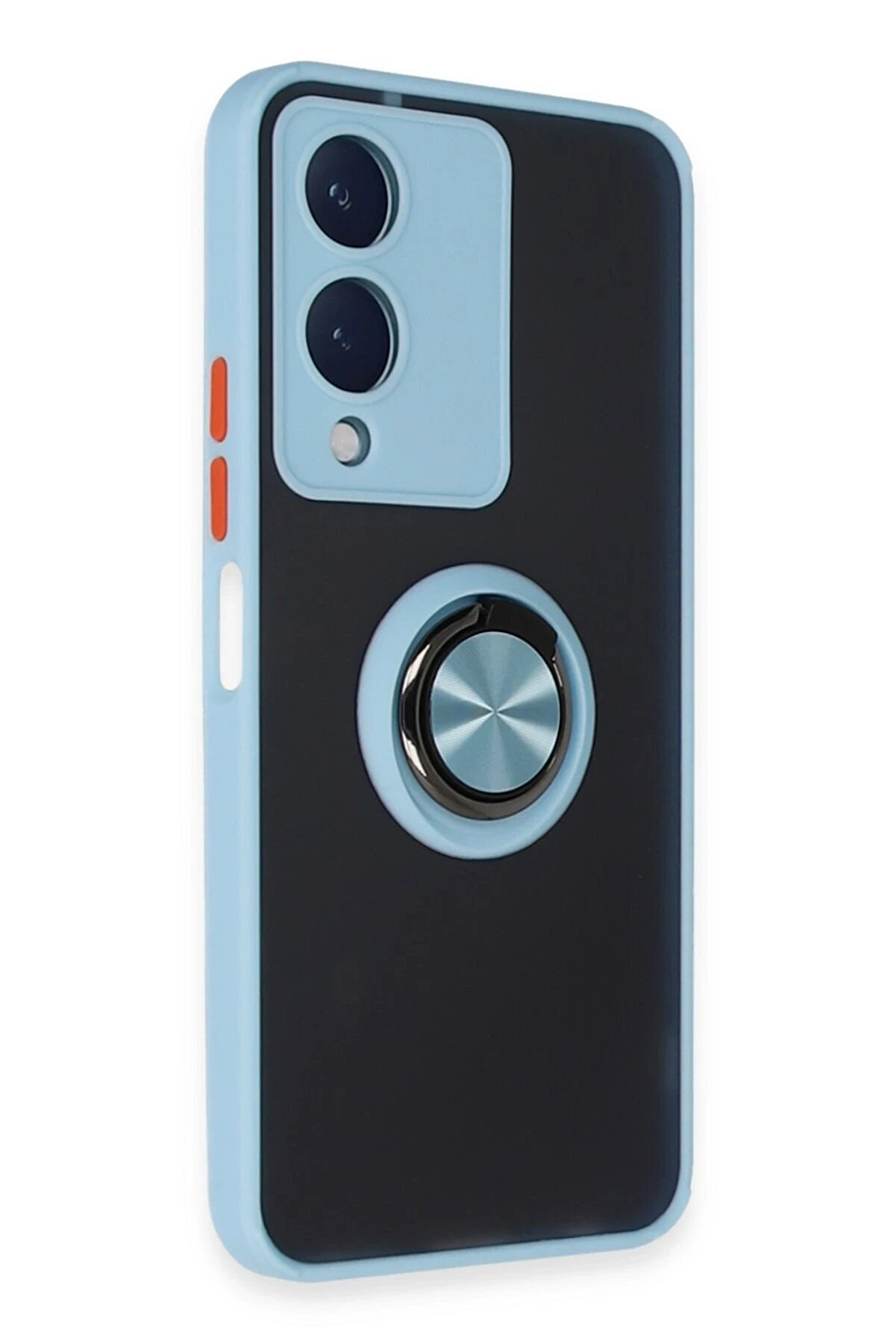 Vi̇vo Y17S Kılıf Montreal Yüzüklü Si̇li̇kon Kapak - Buz Mavi̇ - Dropx1416-6216