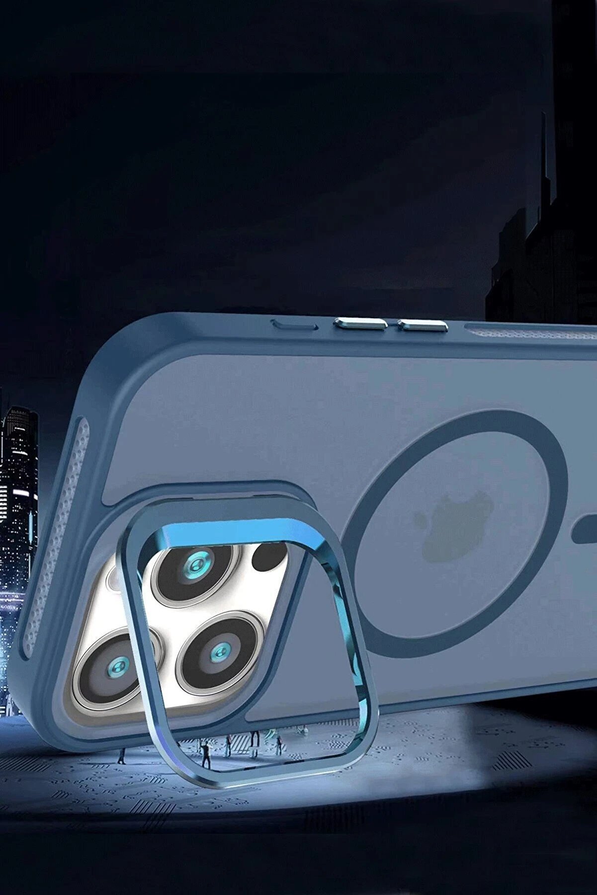 İphone 16 Pro Flet Lens Magsafe Kapak - Si̇yah - Dropx5117-2197