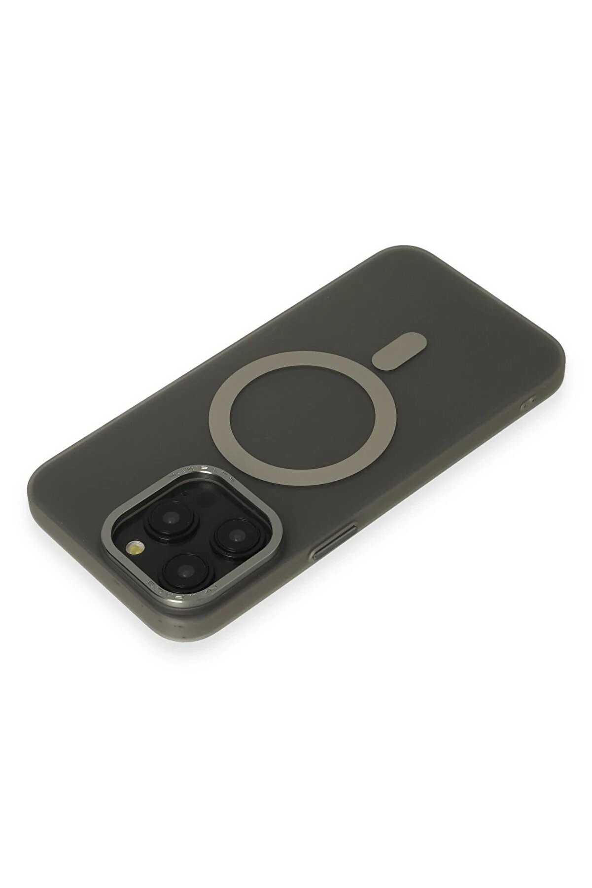 İphone 15 Pro Kılıf Lodos Magneti̇csafe Mat Kapak - Ti̇tan Gri̇ - Dropx5508-4579