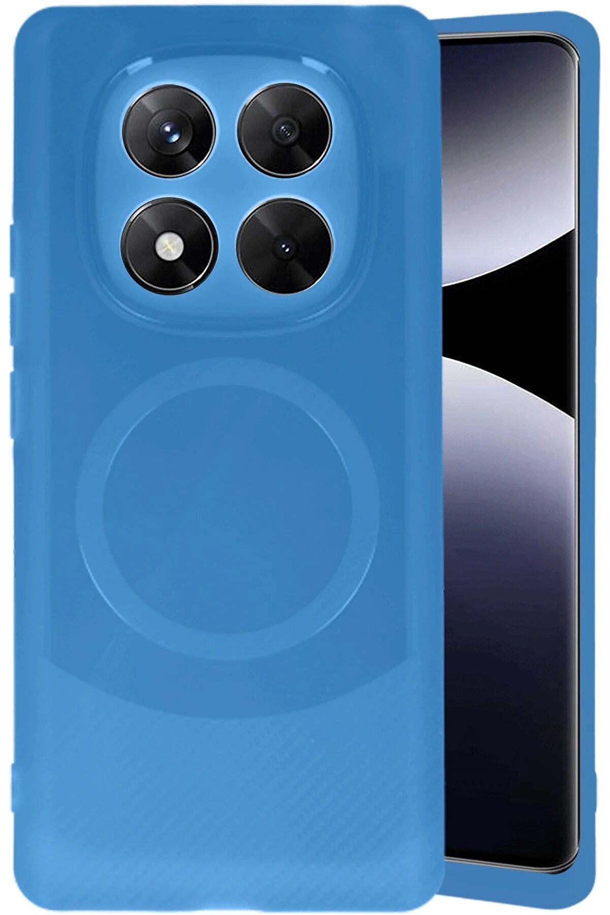 Xi̇aomi̇ Redmi̇ Note 14 Pro 5G Kılıf Maya Karbon Kapak - Laci̇vert - Dropx2943-6991