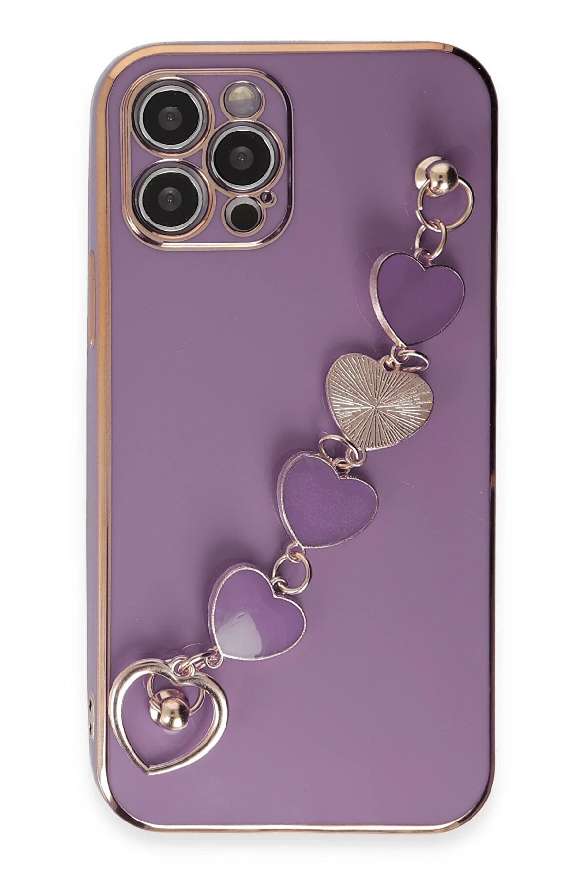 CepteToptan iPhone 12 Pro Max Kılıf Esila Silikon - Mor - DROPX6459-8928