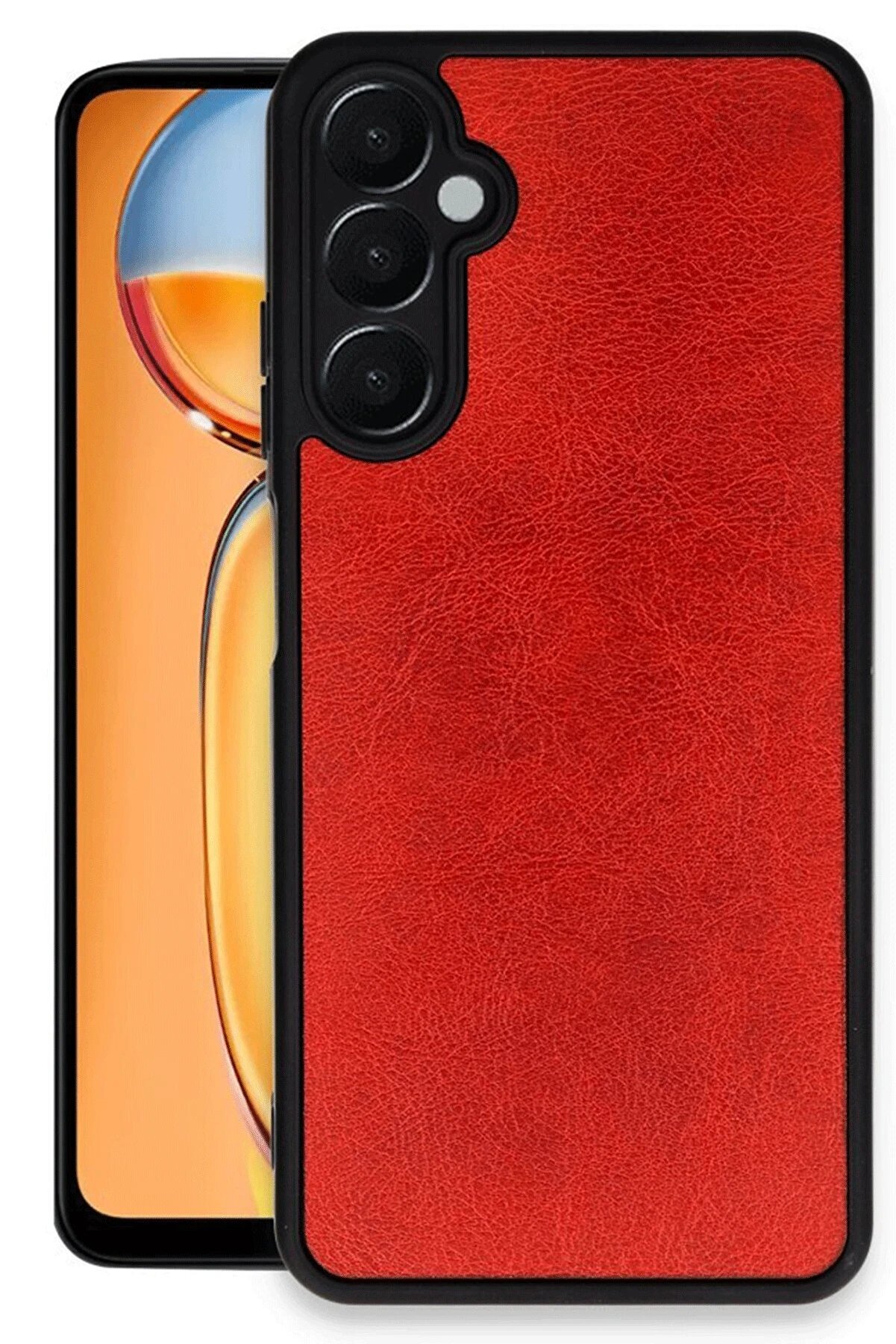 Samsung Galaxy A26 Kılıf Aras Deri̇ Kapak - Kırmızı - Dropx5062-9998