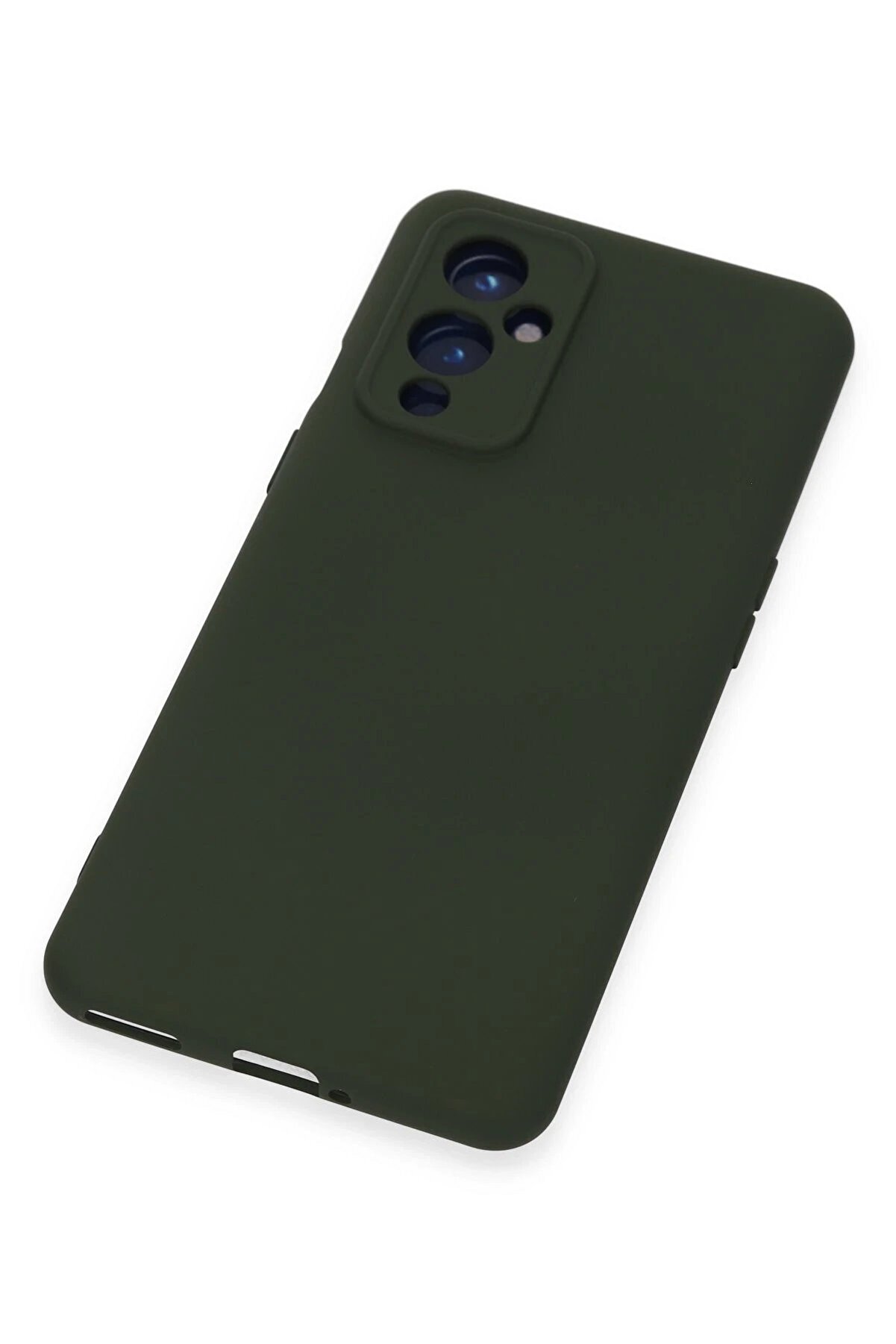 One Plus 9 Kılıf Nano İ&ccedil;i̇ Kadi̇fe Si̇li̇kon - Koyu Yeşi̇l - Dropx3467-9878
