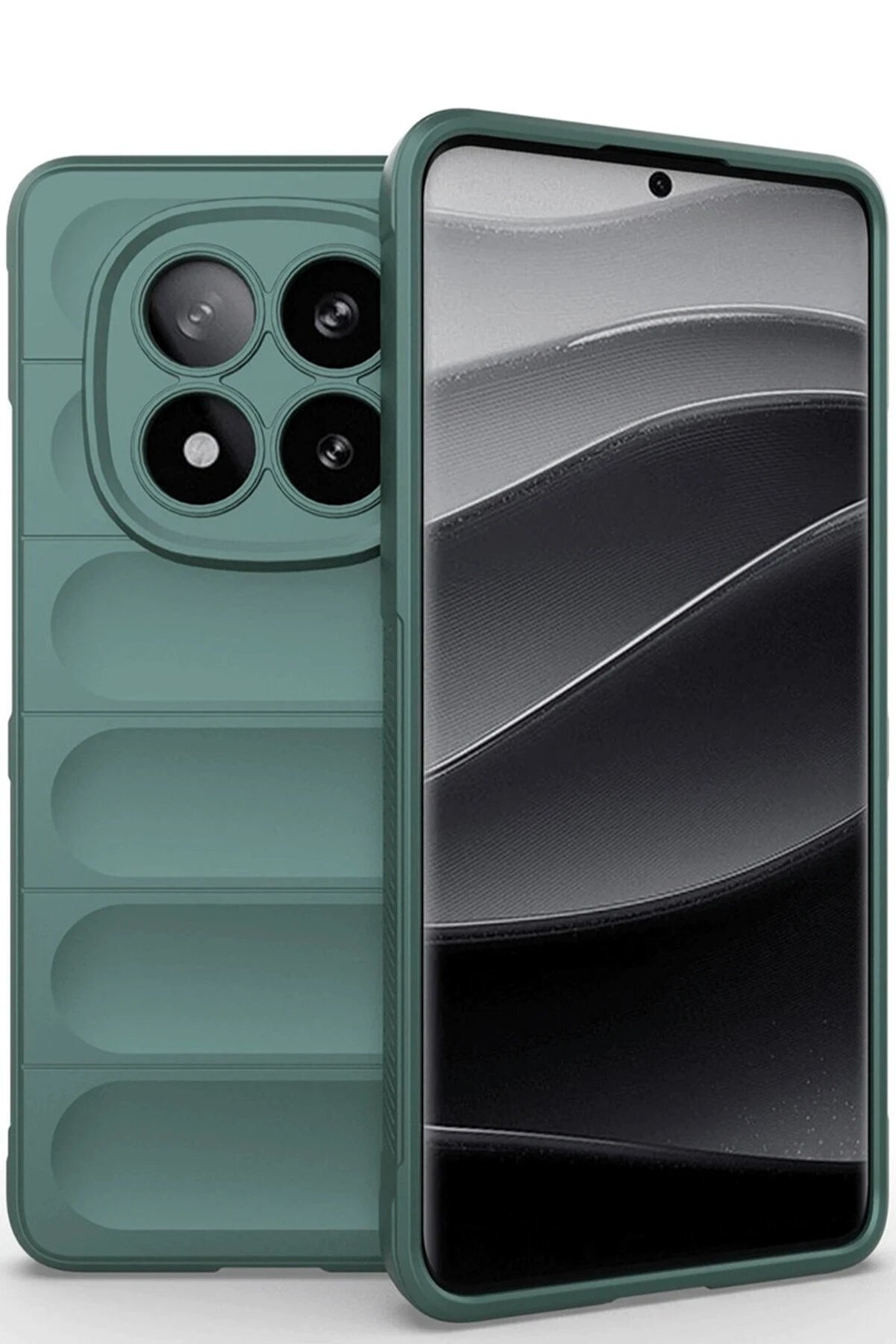 Xi̇aomi̇ Redmi̇ Note 14 Pro 5G Kılıf Opti̇mum Si̇li̇kon - Koyu Yeşi̇l - Dropx2991-7976
