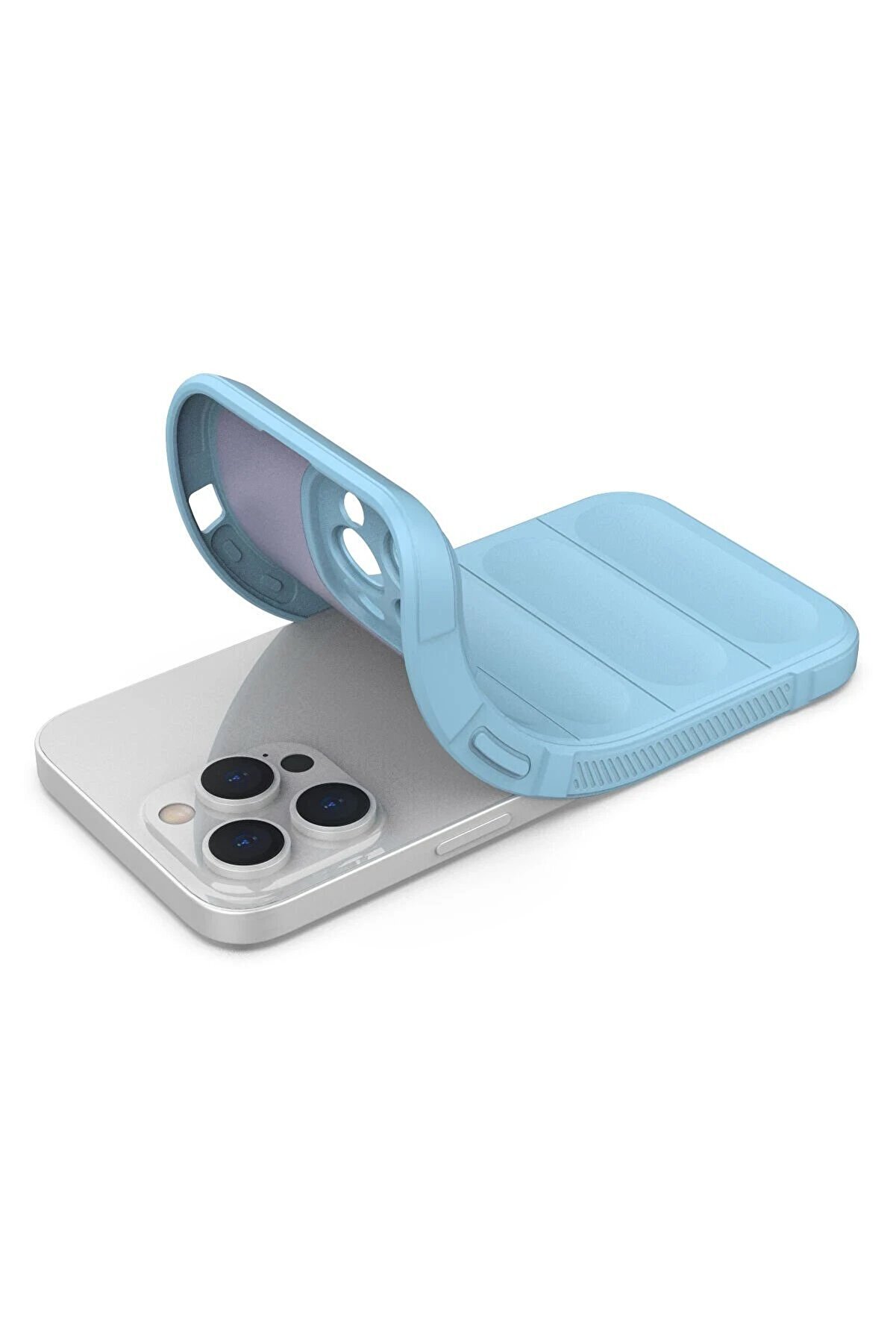 İphone 14 Pro Kılıf Opti̇mum Si̇li̇kon - Sky Blue - Dropx4237-3552