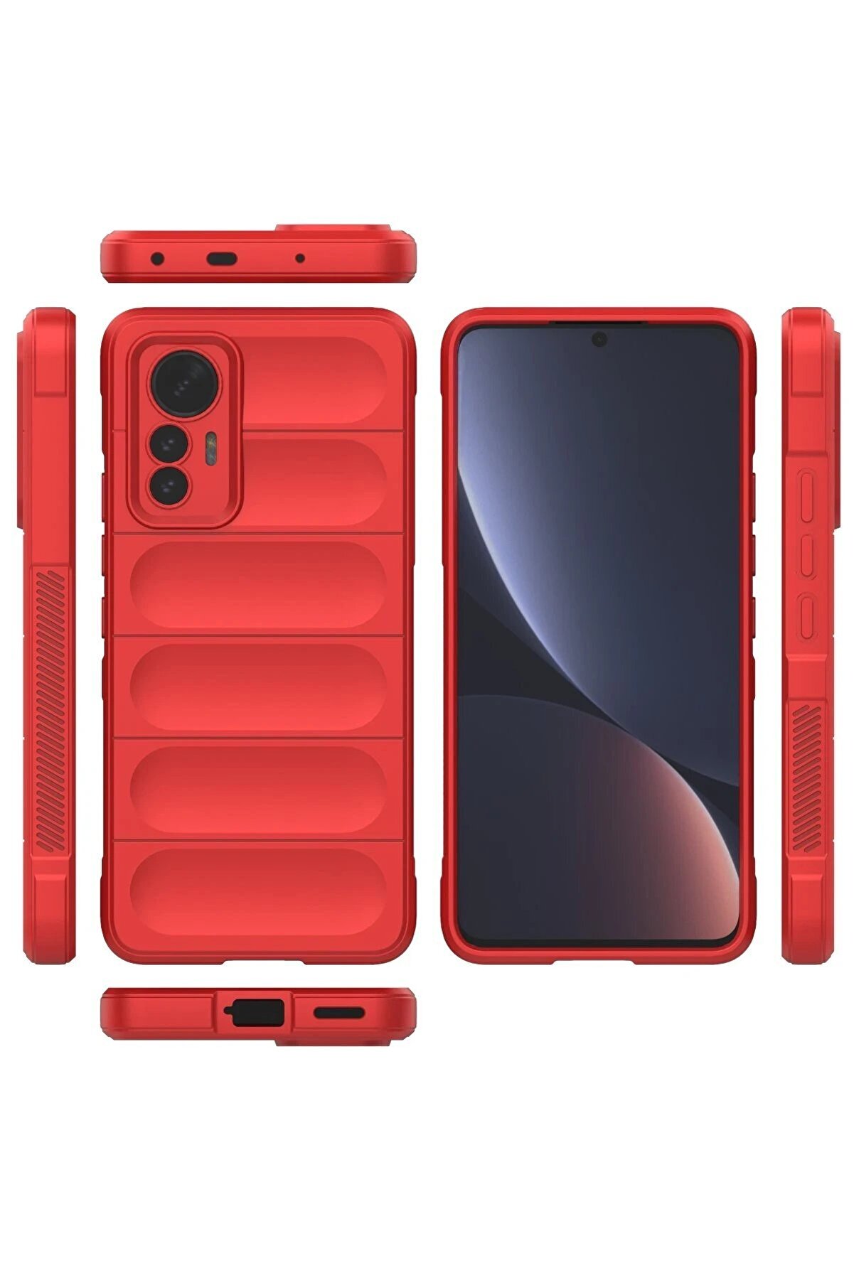 Xi̇aomi̇ Mi̇ 12 Li̇te Kılıf Opti̇mum Si̇li̇kon - Kırmızı - Dropx3344-3097
