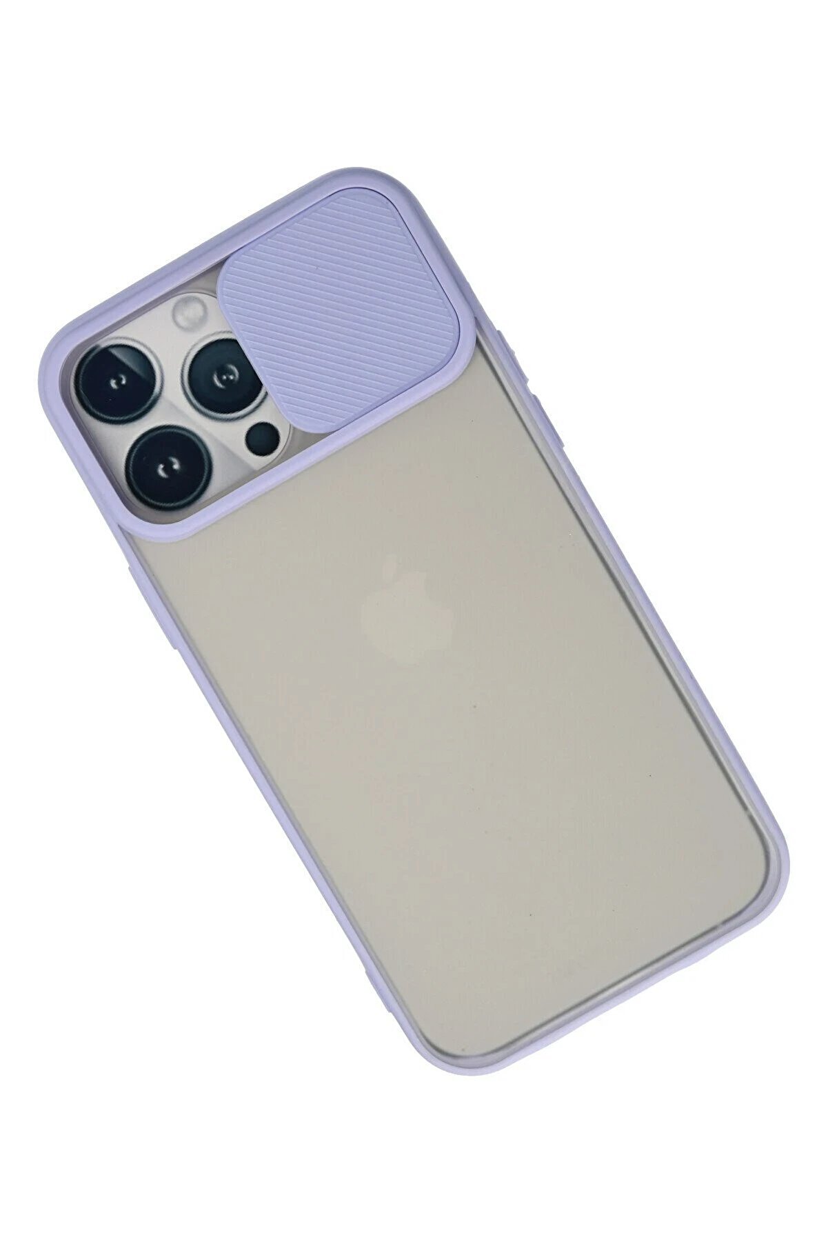 İphone 13 Pro Max Kılıf Palm Buzlu Kamera Sürgülü Si̇li̇kon - Li̇la - Dropx6084-5295