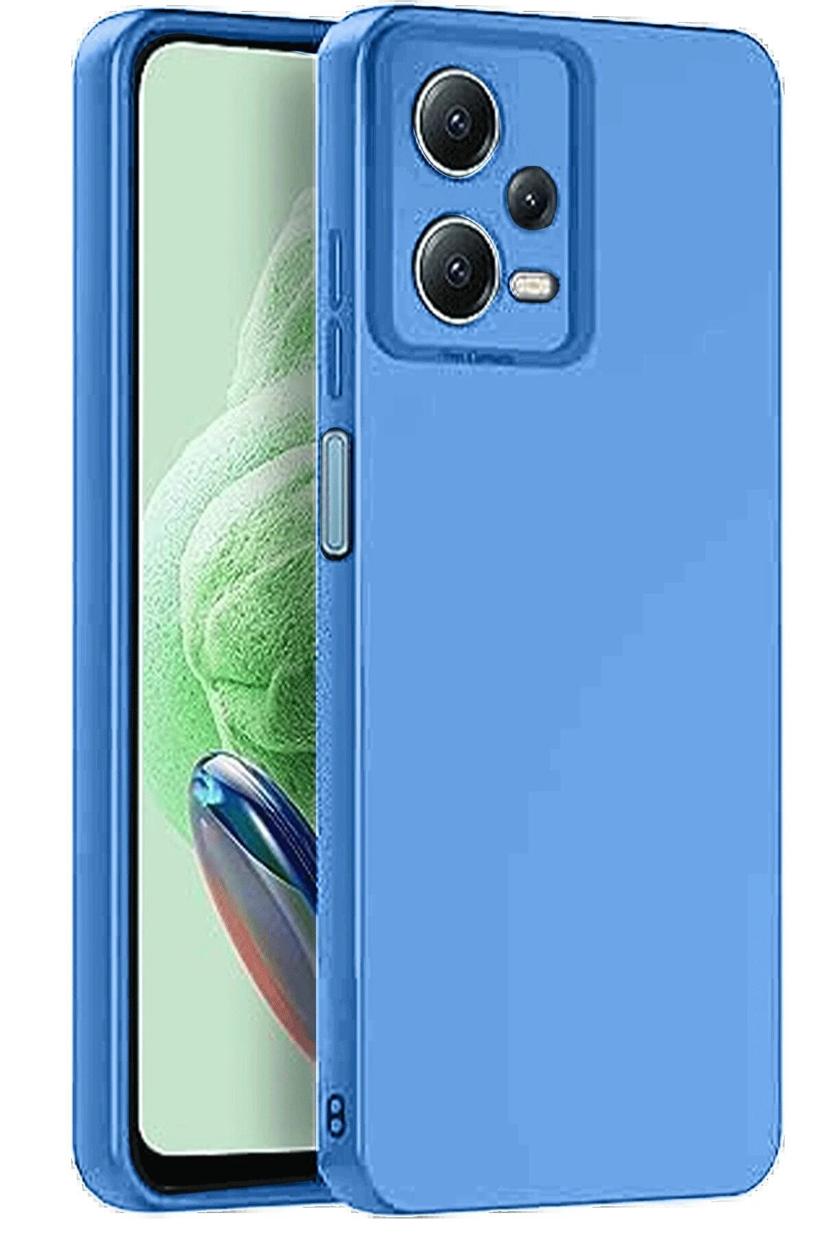 Xi̇aomi̇ Redmi̇ Note 12 Pro 5G Kılıf Nano İçi̇ Kadi̇fe Si̇li̇kon - Mavi̇ - Dropx2981-2071