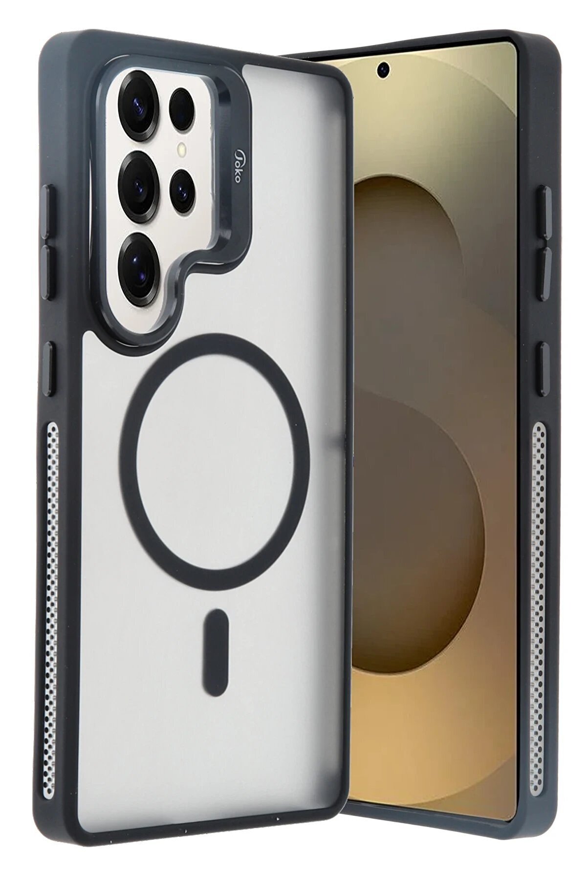 Samsung Galaxy S25 Ultra Flet Lens Magsafe Kapak - Si̇yah - Dropx5533-4249