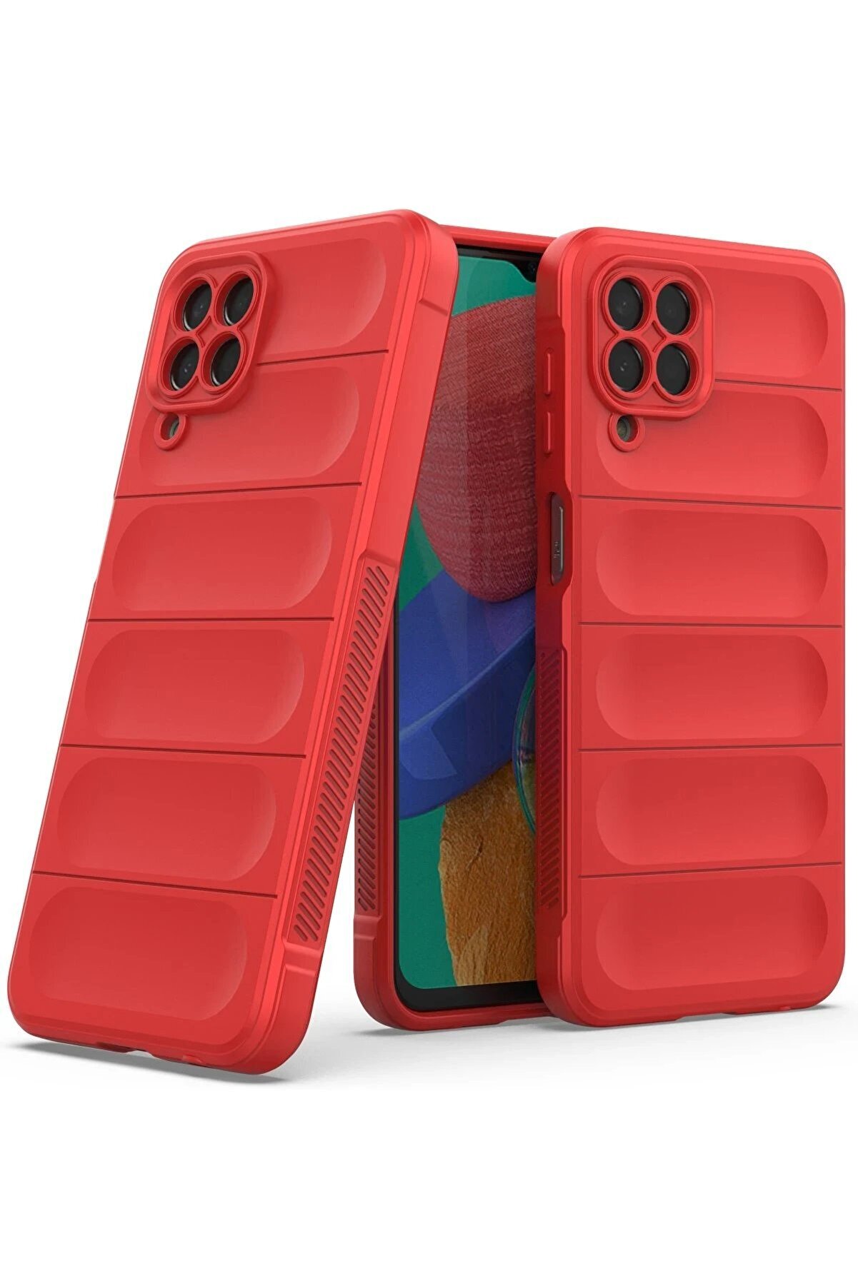 Samsung Galaxy M33 Kılıf Opti̇mum Si̇li̇kon - Kırmızı - Dropx6818-1064