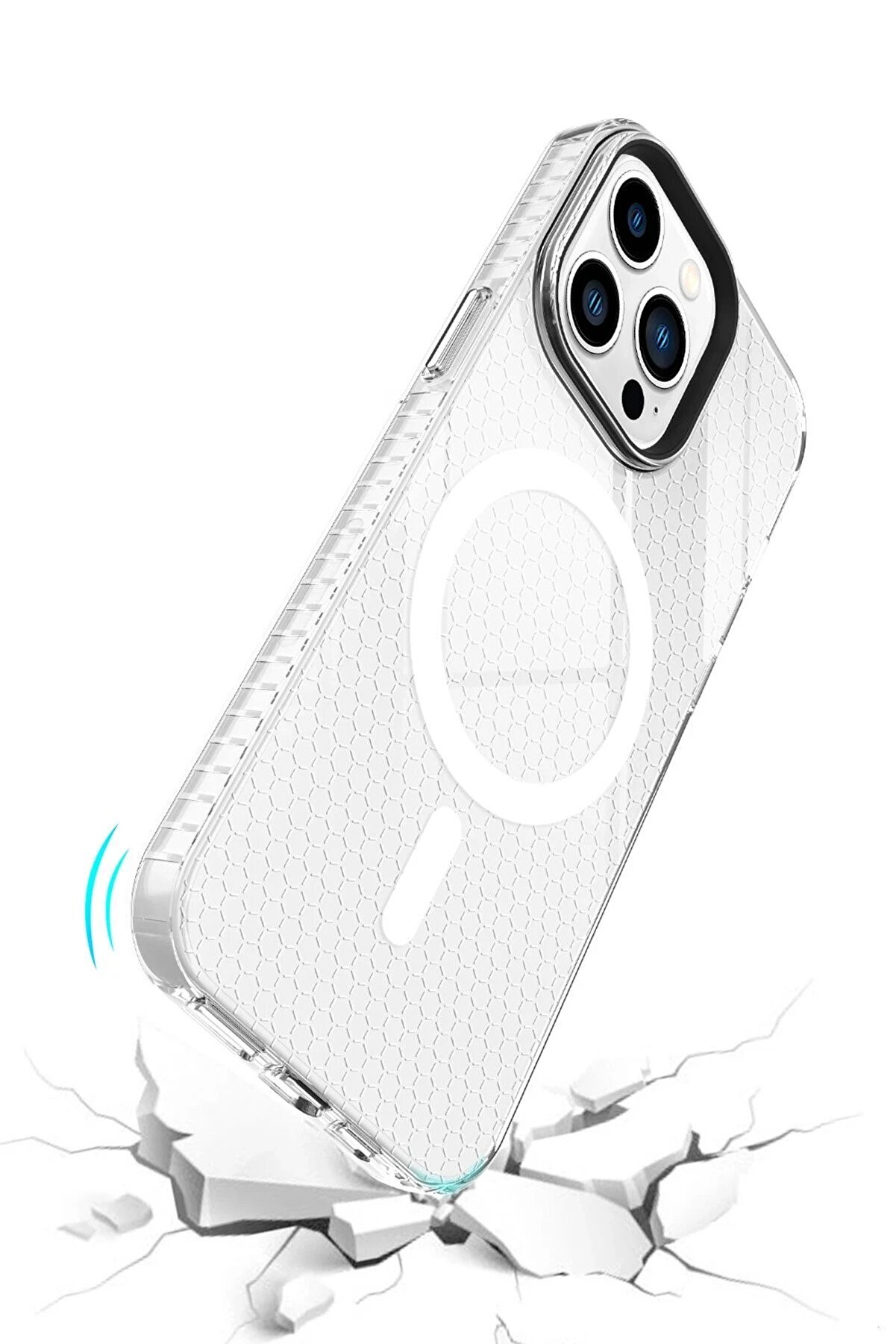 İphone 14 Pro Kılıf Beta Magneti̇csafe Si̇li̇kon - Şeffaf - Dropx2692-1253