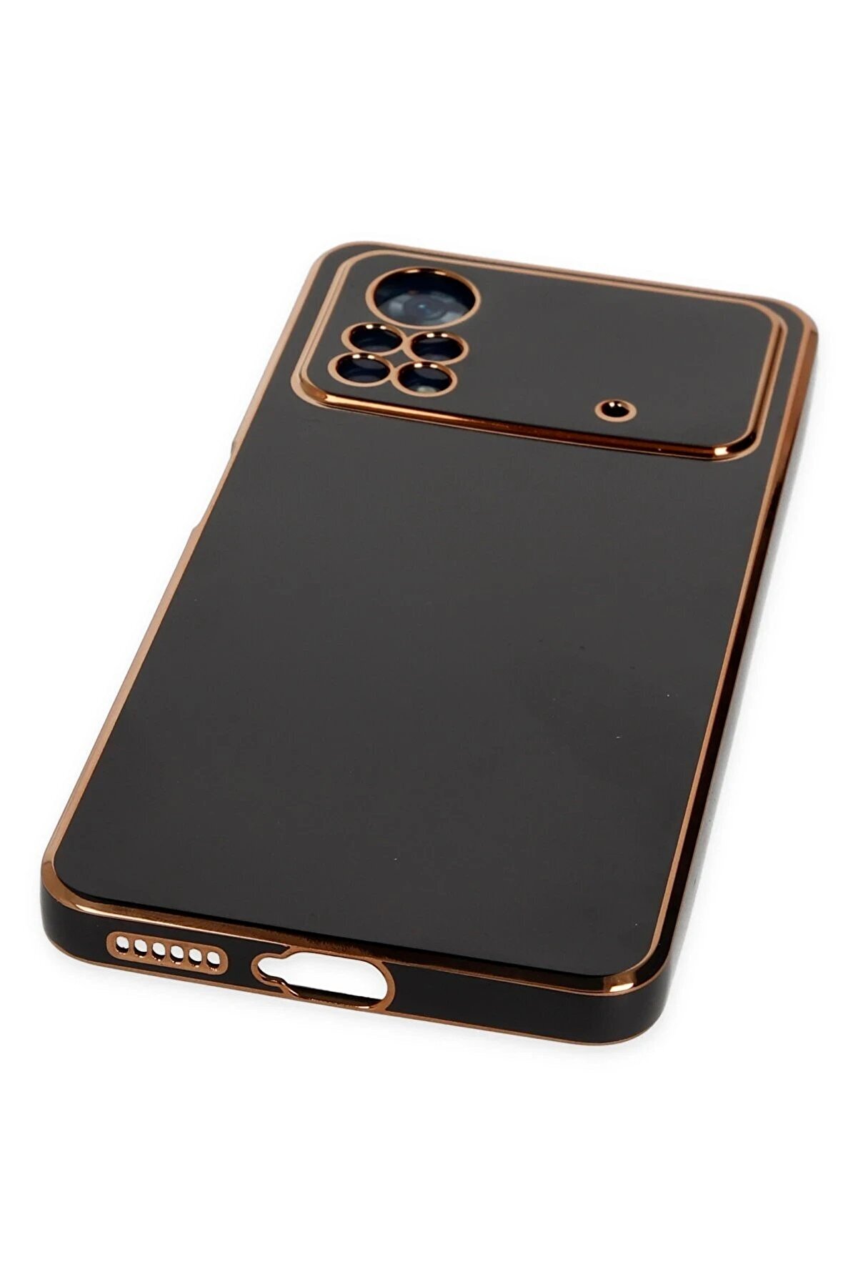 Xi̇aomi̇ Poco X4 Pro 5G Kılıf Volet Si̇li̇kon - Si̇yah - Dropx6185-2041