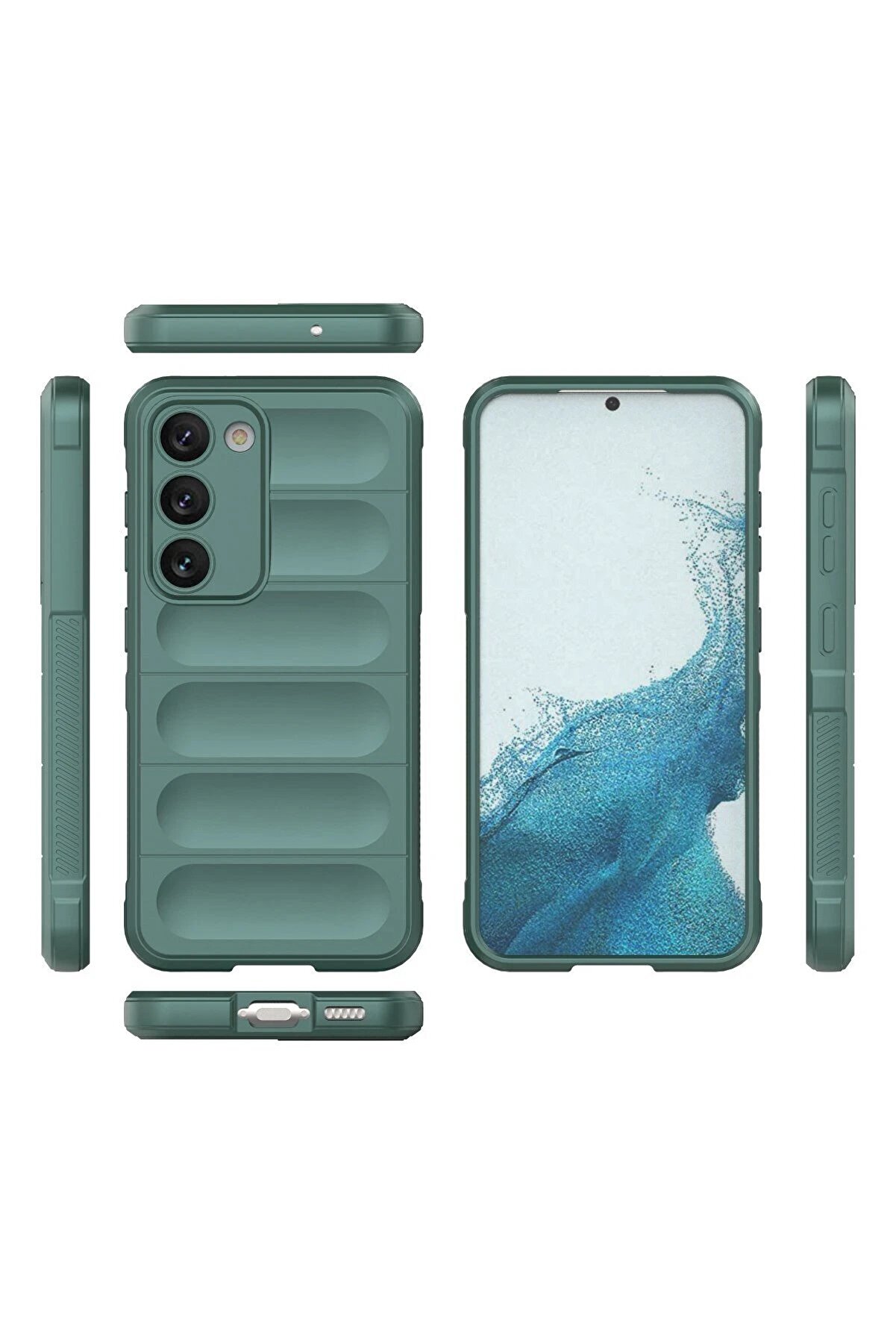 Samsung Galaxy S23 Plus Kılıf Opti̇mum Si̇li̇kon - Koyu Yeşi̇l - Dropx7313-9070