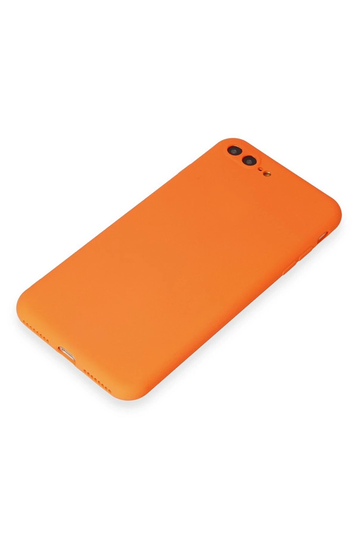 İphone 7 Plus Kılıf Fi̇rst Si̇li̇kon - Parlak Turuncu - Dropx6976-1729