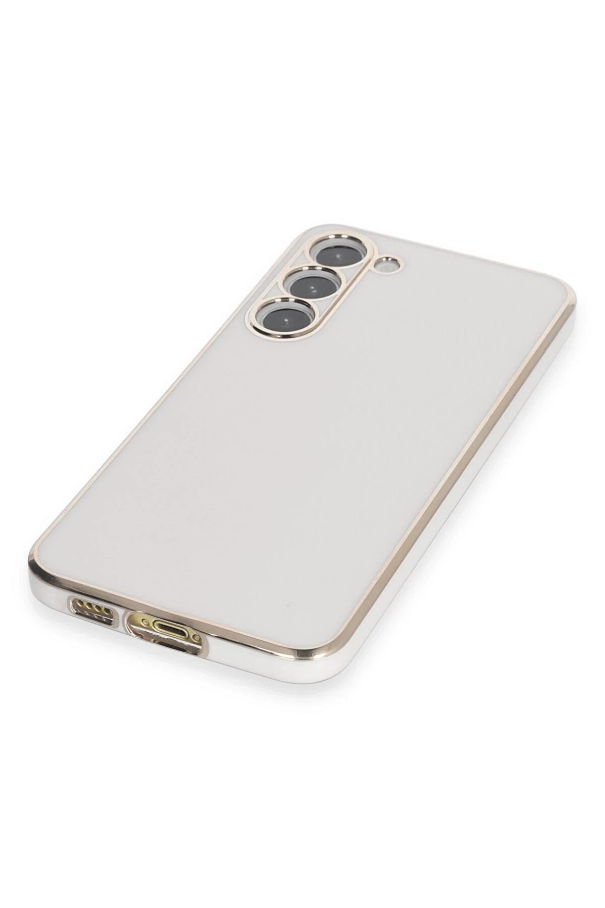 Samsung Galaxy S23 Kılıf Volet Si̇li̇kon - Beyaz - Dropx9808-8313