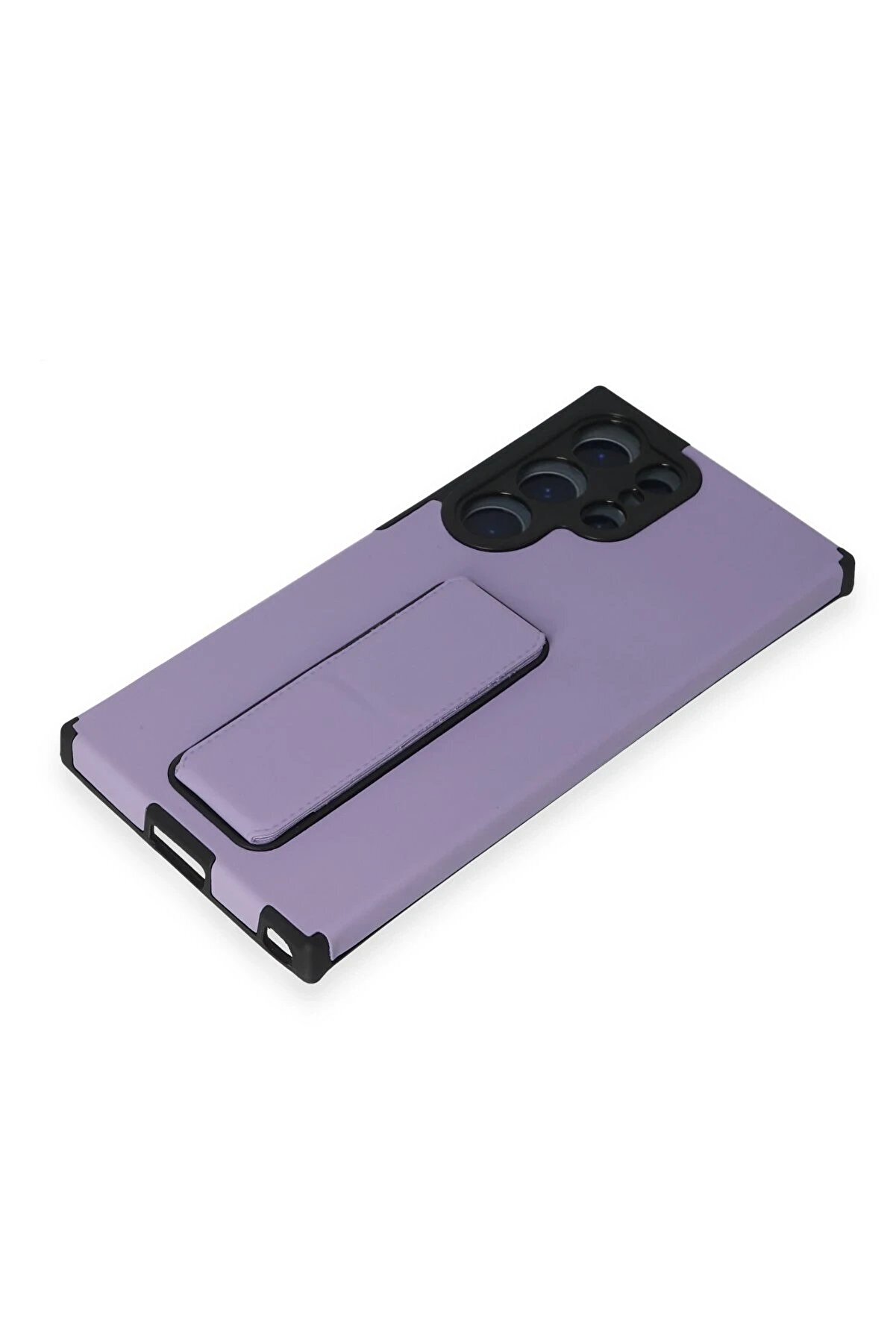 Samsung Galaxy S23 Ultra Kılıf Mega Standlı Si̇li̇kon - Li̇la - Dropx8043-3778