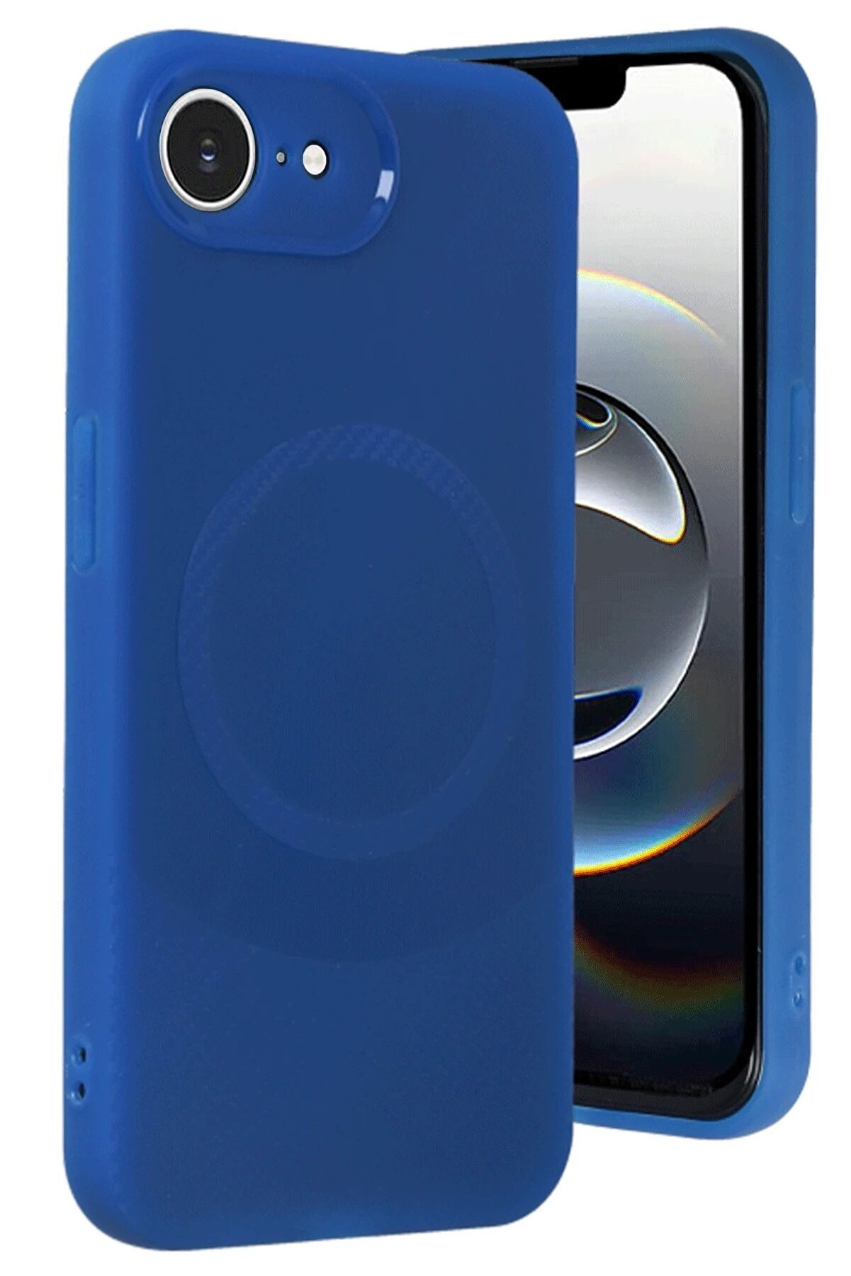 İphone 16E Kılıf Maya Karbon Kapak - Laci̇vert - Dropx9478-4981