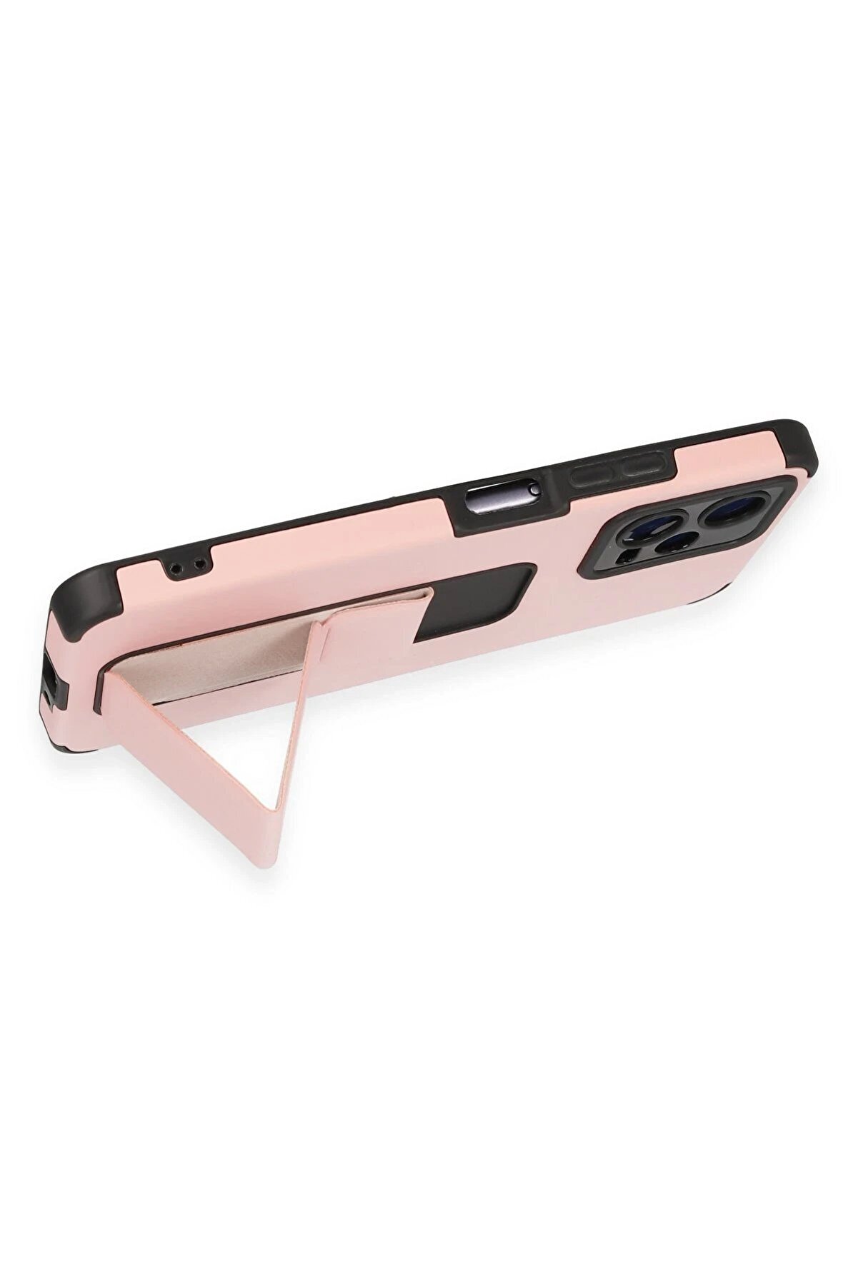 Xi̇aomi̇ Poco X5 5G Kılıf Mega Standlı Si̇li̇kon - Pudra - Dropx7773-9161