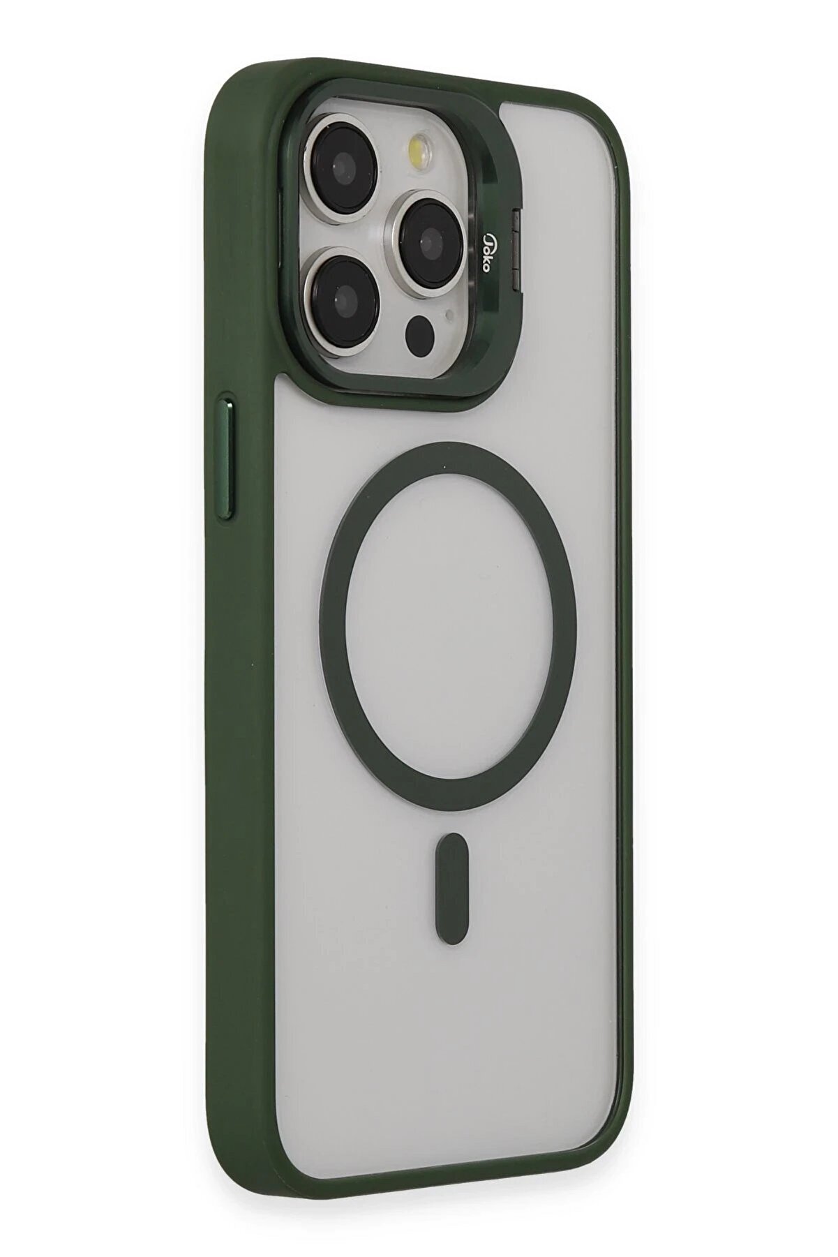 İphone 15 Pro Max Kılıf Roblox Lens Magsafe Standlı Kapak - Koyu Yeşi̇l - Dropx6556-9440