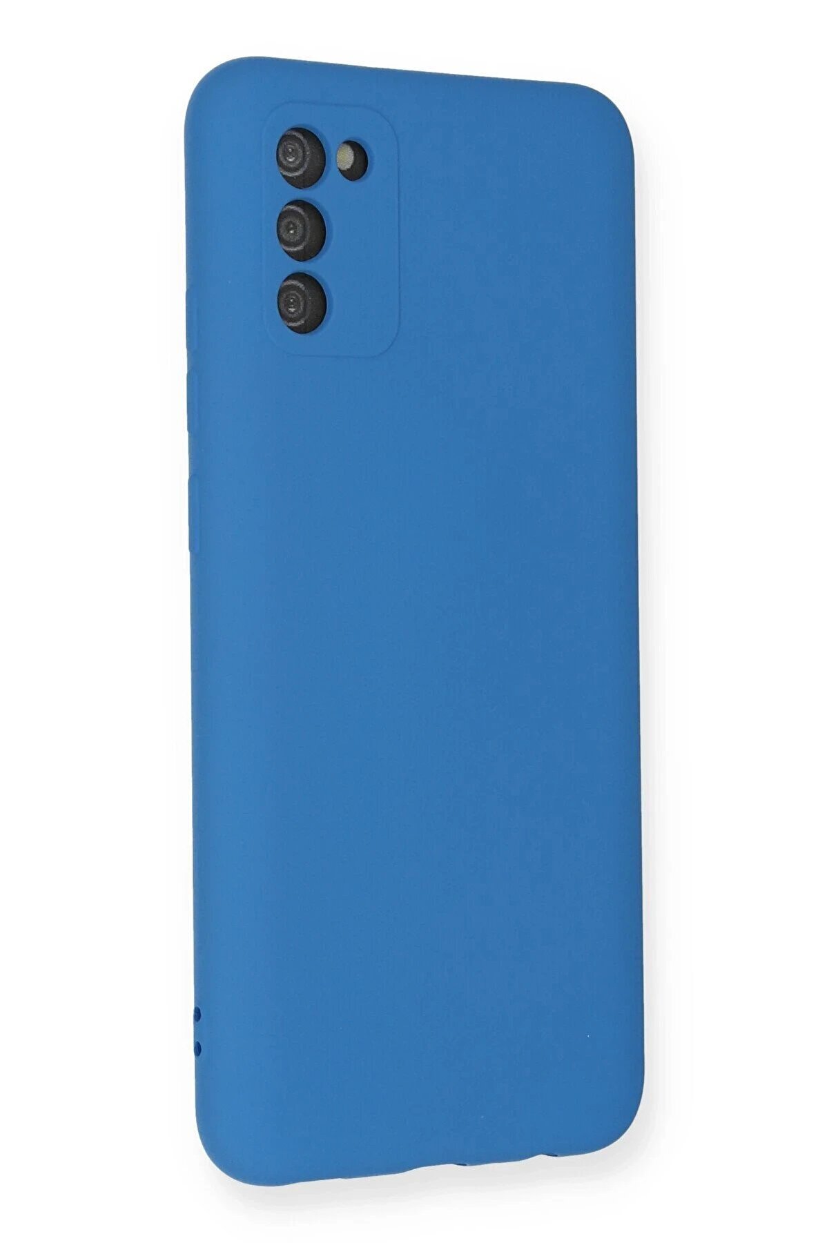 Samsung Galaxy A03S Kılıf Nano İ&ccedil;i̇ Kadi̇fe Si̇li̇kon - Mavi̇ - Dropx7508-7717