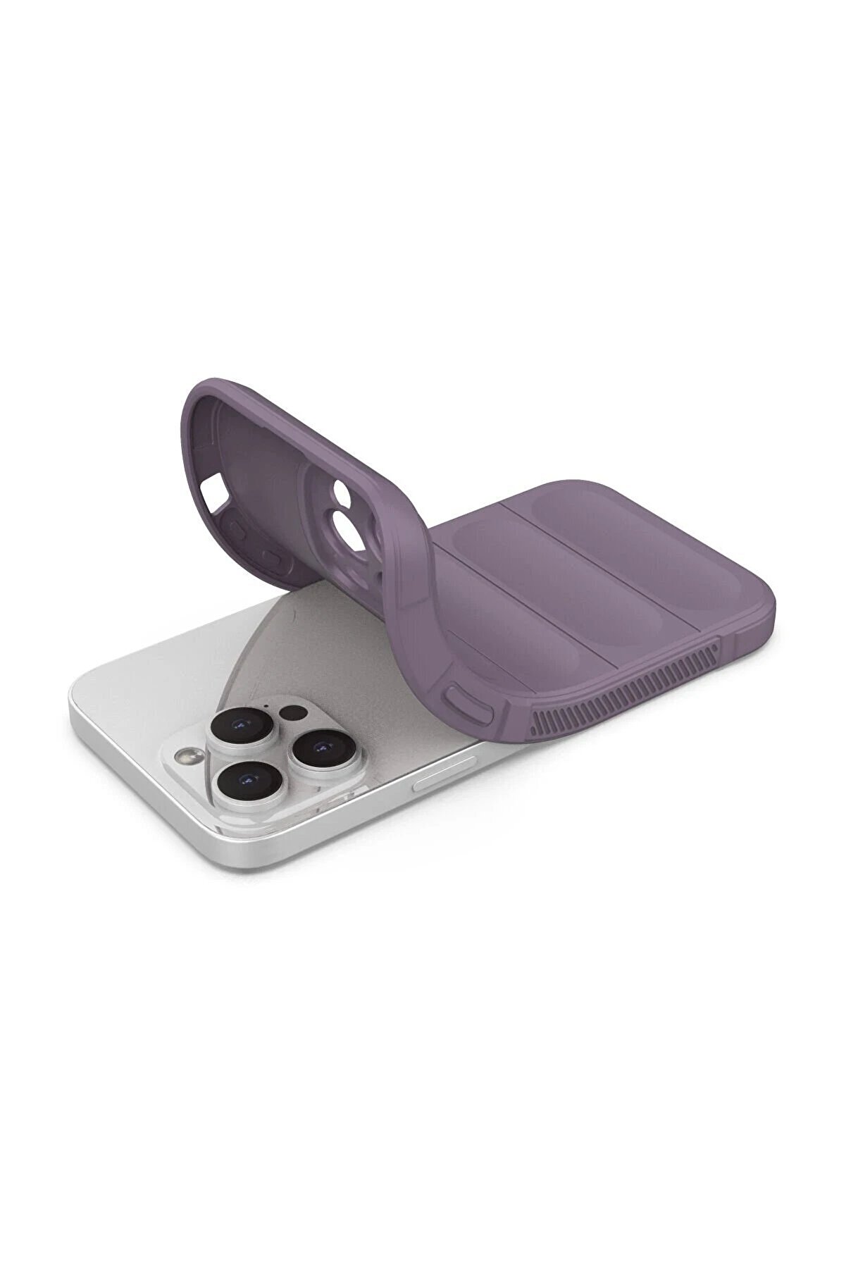 İphone 15 Pro Kılıf Opti̇mum Si̇li̇kon - Mor - Dropx6005-4263