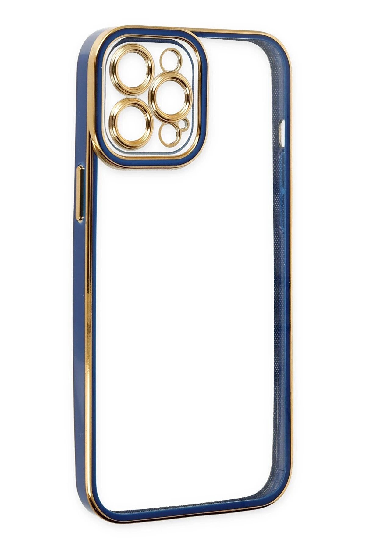 İphone 12 Pro Max Kılıf Li̇va Lens Si̇li̇kon - Mavi̇ - Dropx4317-6318