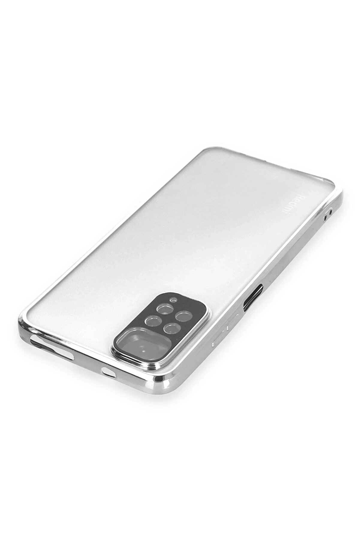 Xi̇aomi̇ Redmi̇ Note 11 Kılıf Lensli̇ Si̇li̇kon - Gümüş - Dropx7861-4751