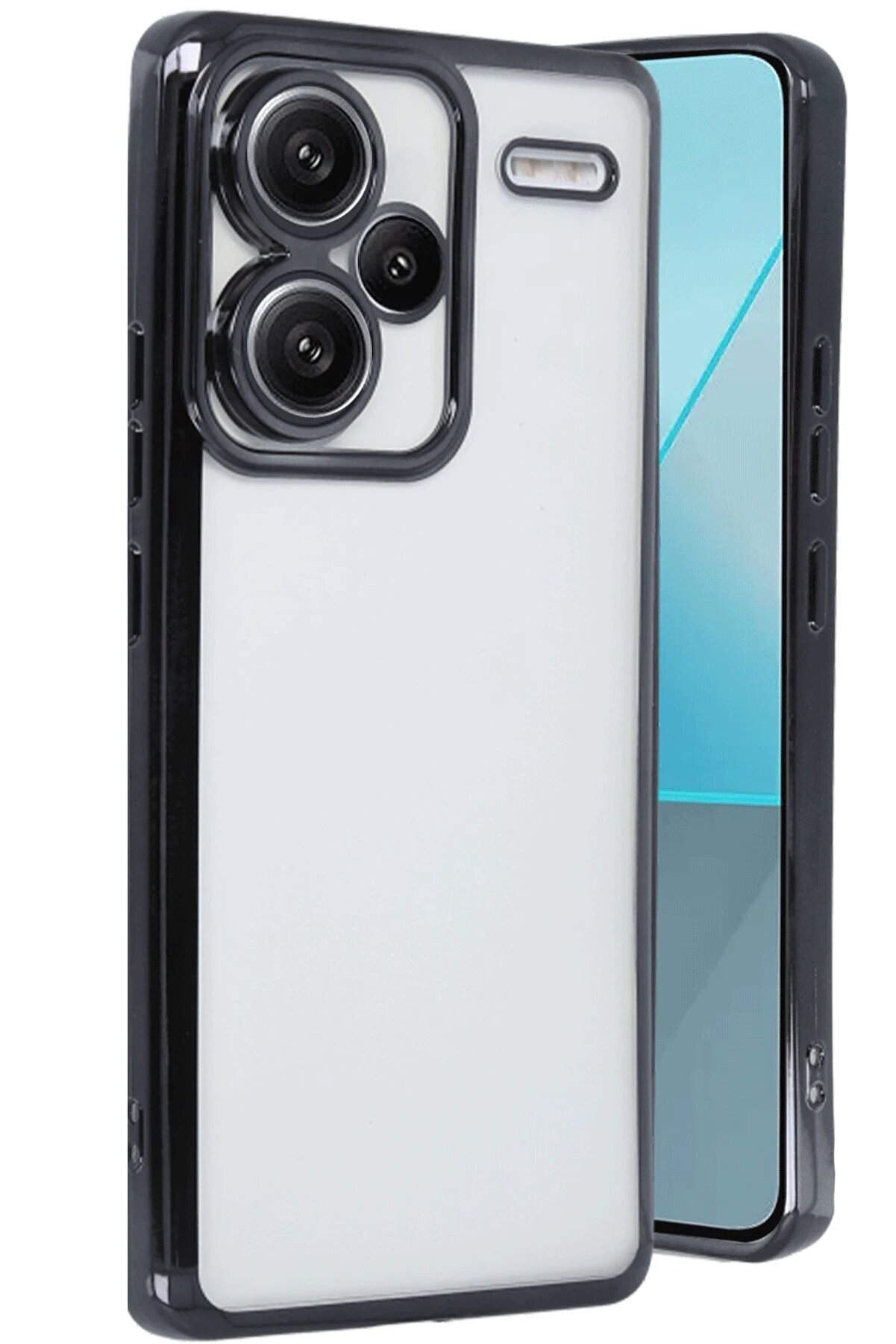 Xi̇aomi̇ Redmi̇ Note 13 Pro Plus Kılıf Lensli̇ Si̇li̇kon - Si̇yah - Dropx3130-5240