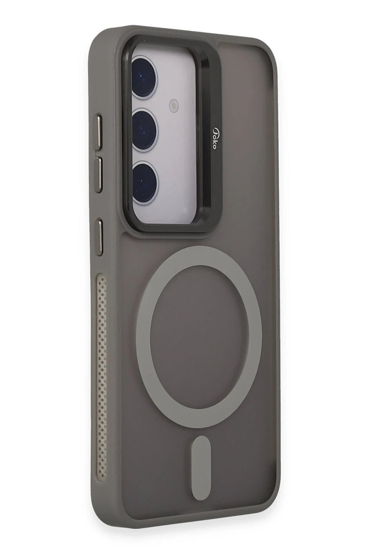 Samsung Galaxy S24 Flet Lens Magsafe Kapak - Gri̇ - Dropx1012-1683