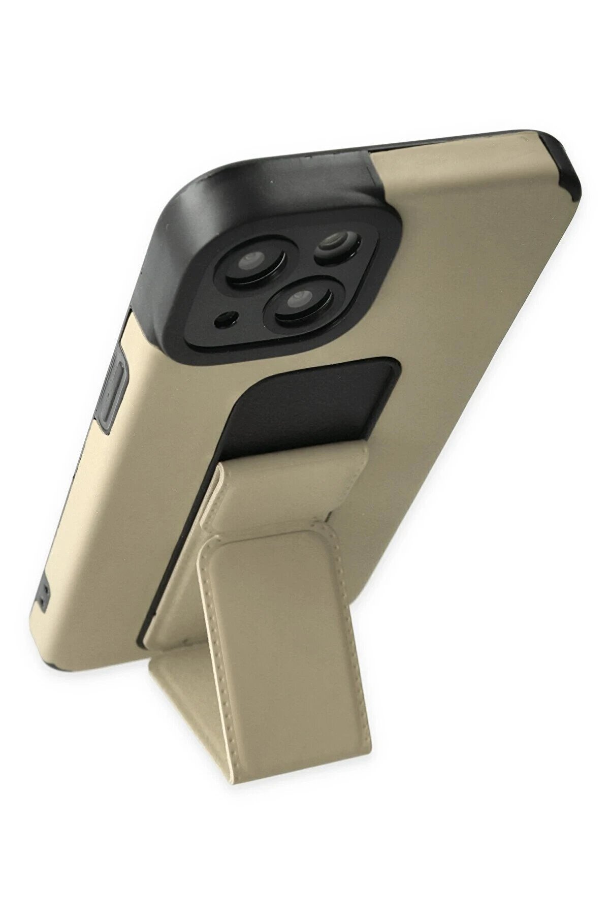 İphone 14 Plus Kılıf Mega Standlı Si̇li̇kon - Gold - Dropx1111-3891