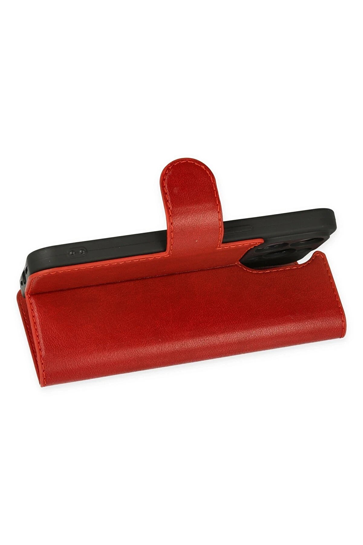 İphone 14 Pro Max Kılıf Trend S Plus Kapaklı Kılıf - Kırmızı - Dropx3503-3205