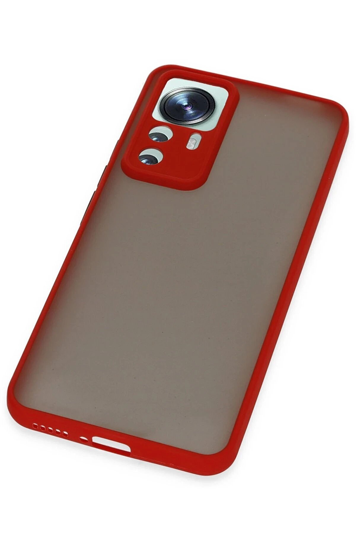 Xi̇aomi̇ Mi̇ 12T Pro Kılıf Montreal Si̇li̇kon Kapak - Kırmızı - Dropx3201-5235