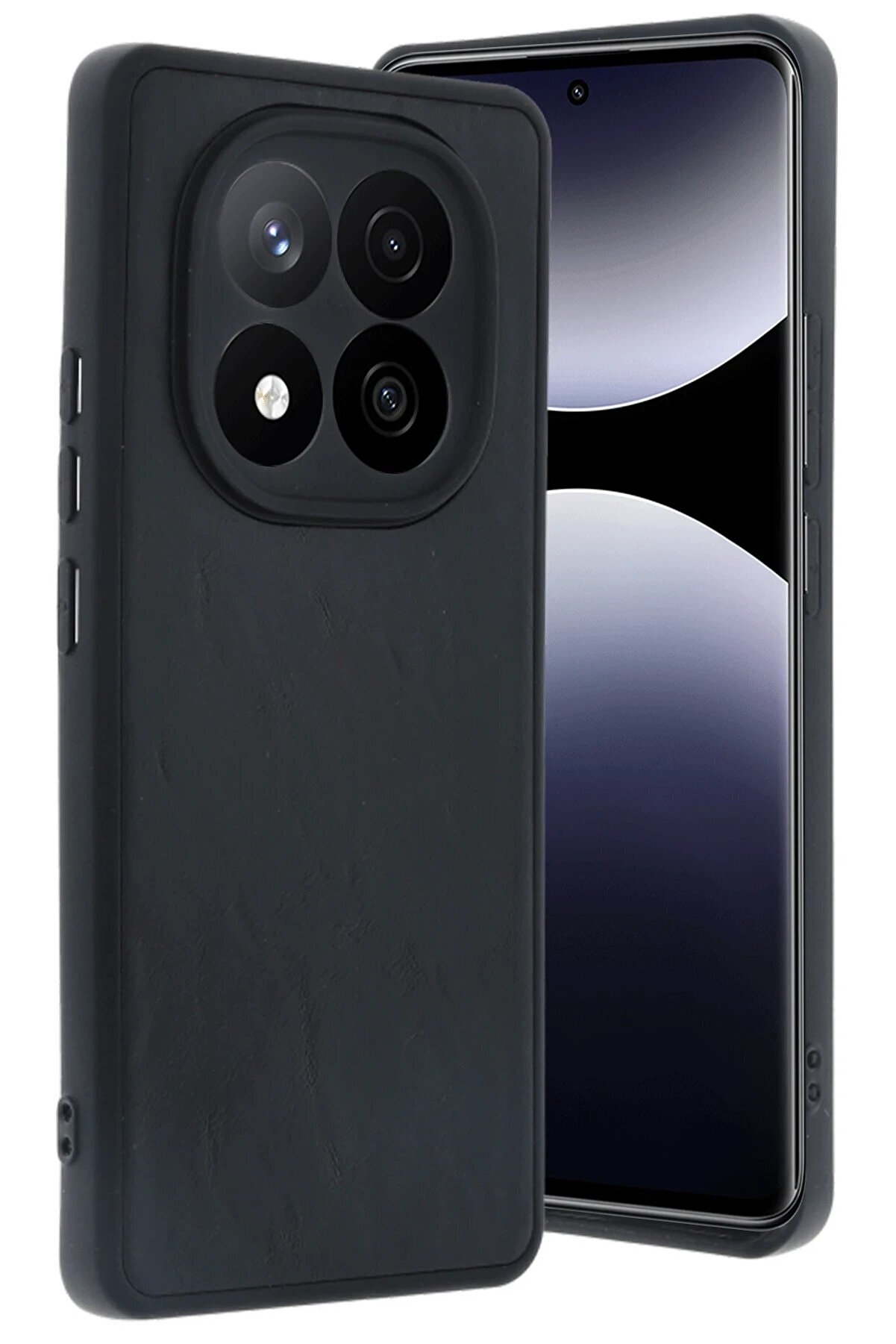 Xi̇aomi̇ Redmi̇ Note 14 Pro 4G Kılıf Aras Deri̇ Kapak - Si̇yah - Dropx4972-9116