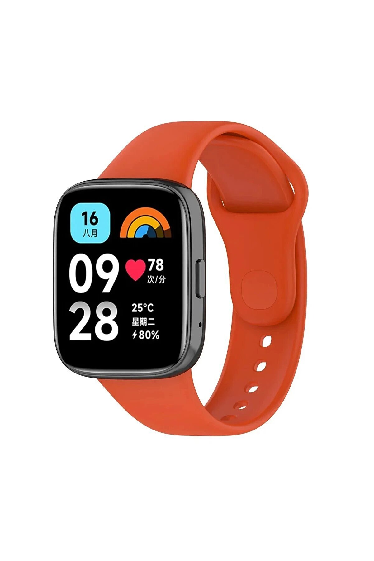 CepteToptan Xiaomi Redmi Watch 3 Active Klasik Kordon - Turuncu - DROPX4971-2565