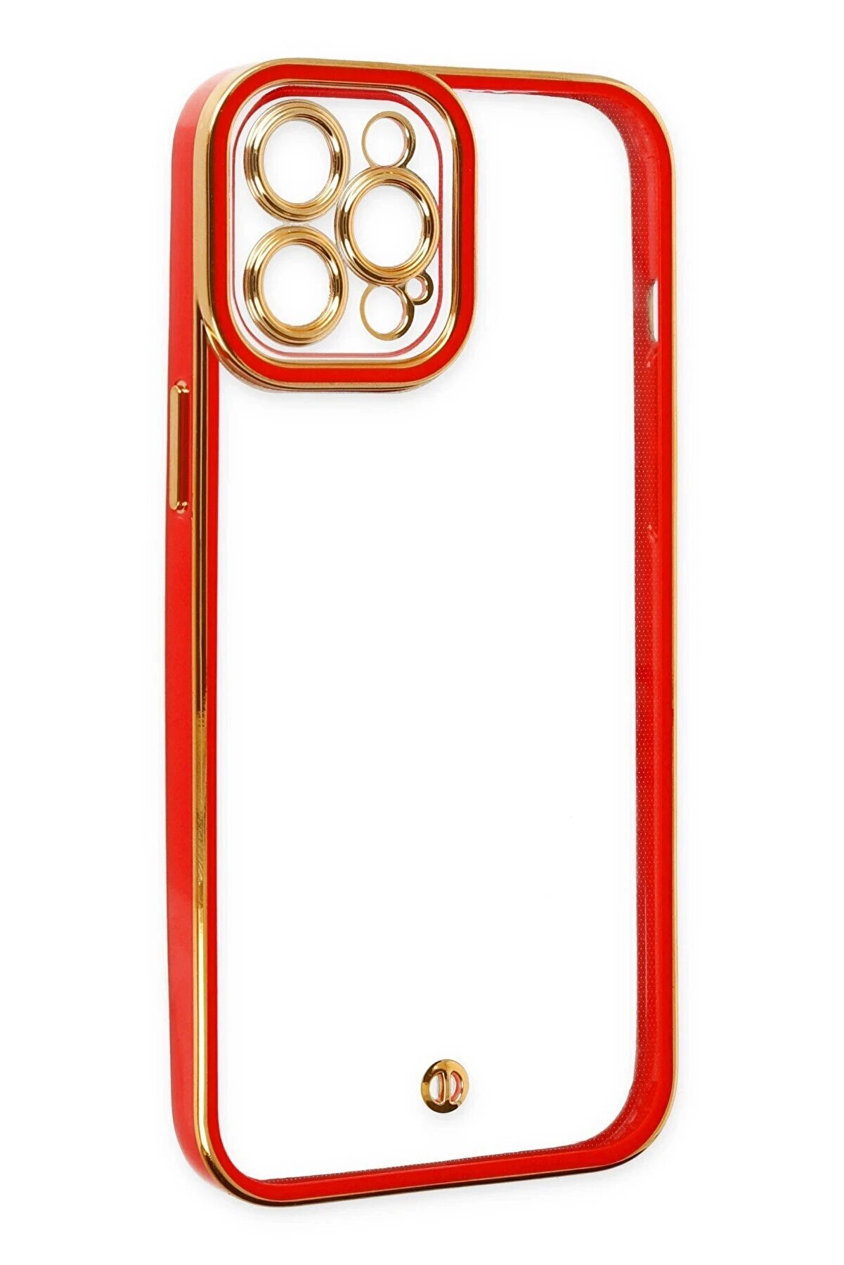 İphone 12 Pro Max Kılıf Li̇va Lens Si̇li̇kon - Kırmızı - Dropx8045-2279