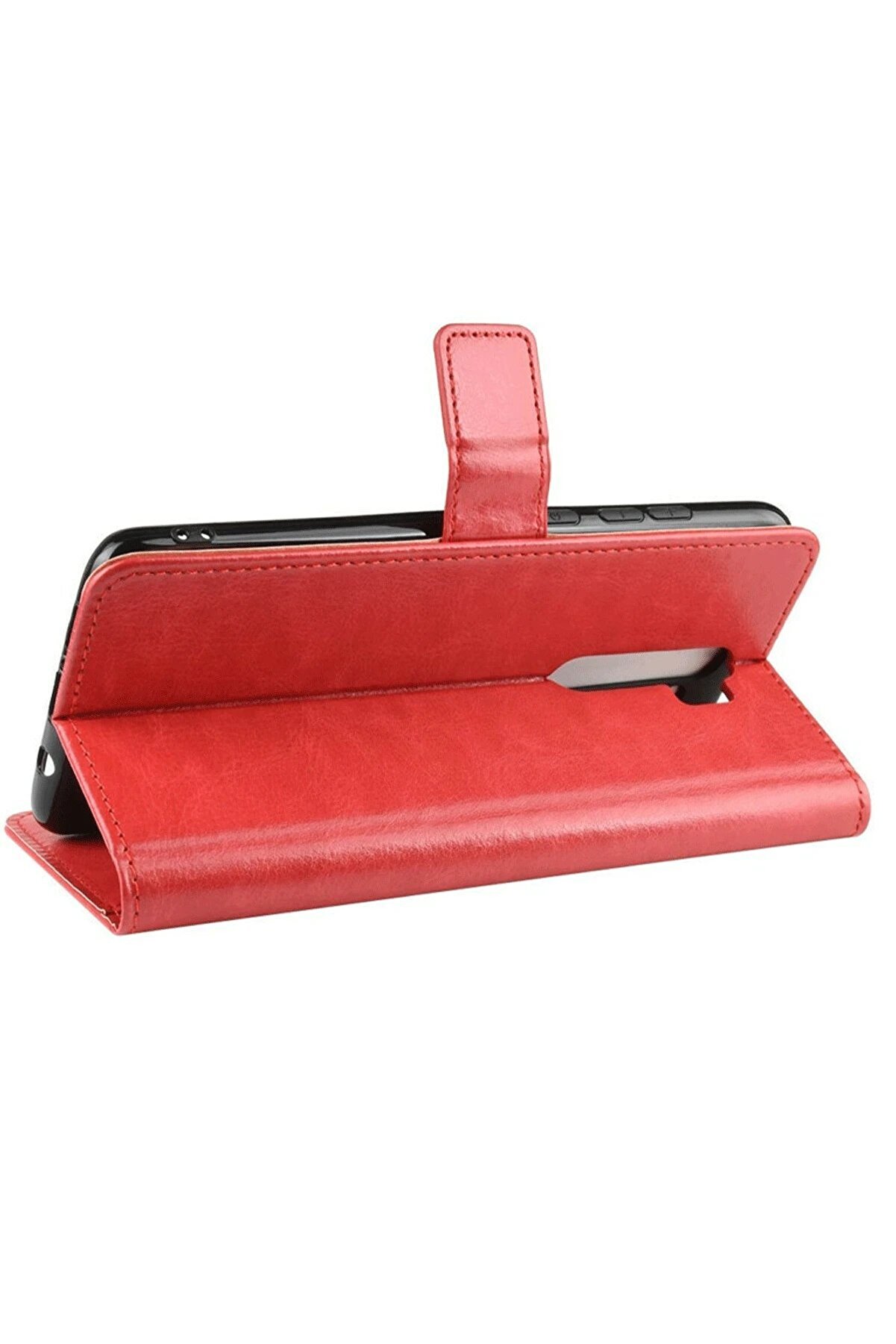 Xi̇aomi̇ Redmi̇ Note 8 Pro Kılıf Trend S Plus Kapaklı Kılıf - Kırmızı - Dropx7827-8555