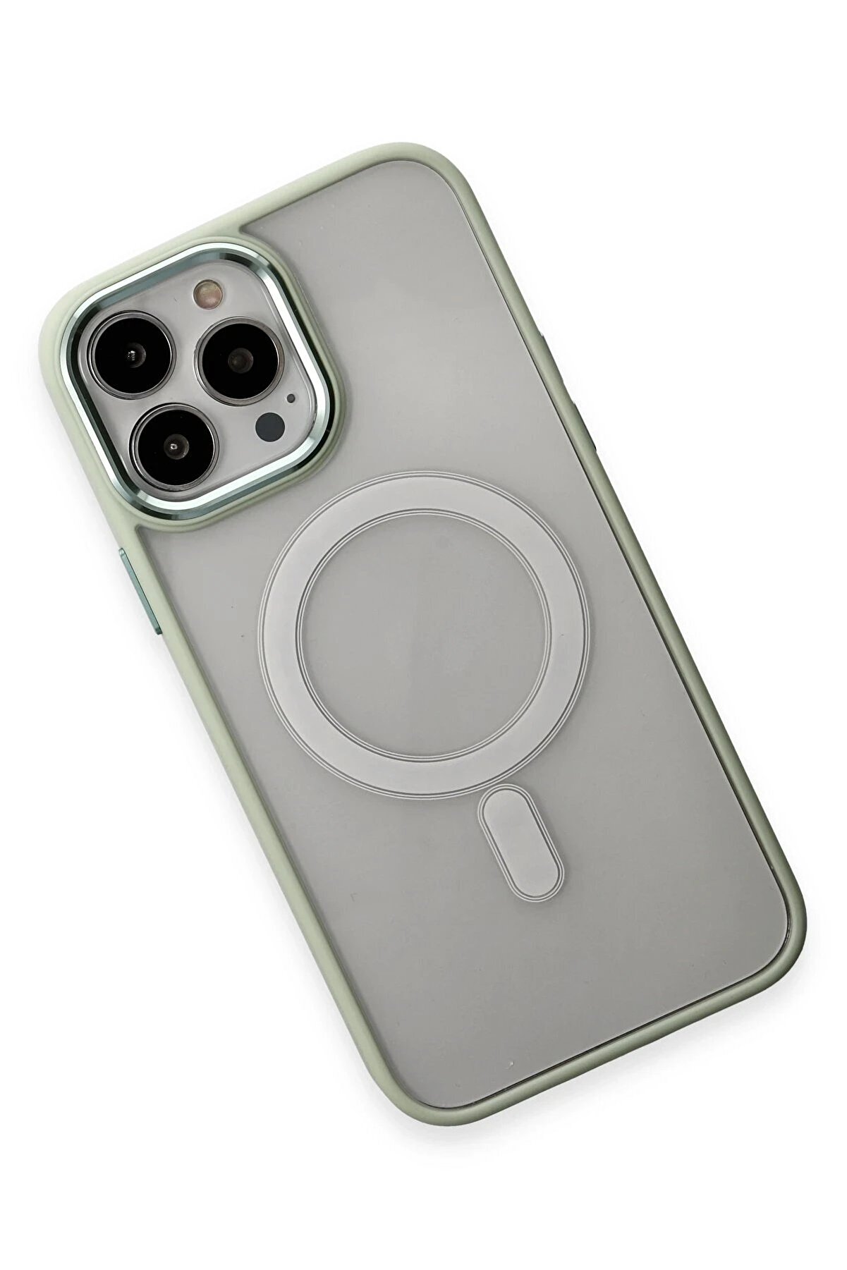 İphone 15 Pro Max Kılıf Room Magneti̇csafe Si̇li̇kon - Su Yeşi̇li̇ - Dropx9638-3111