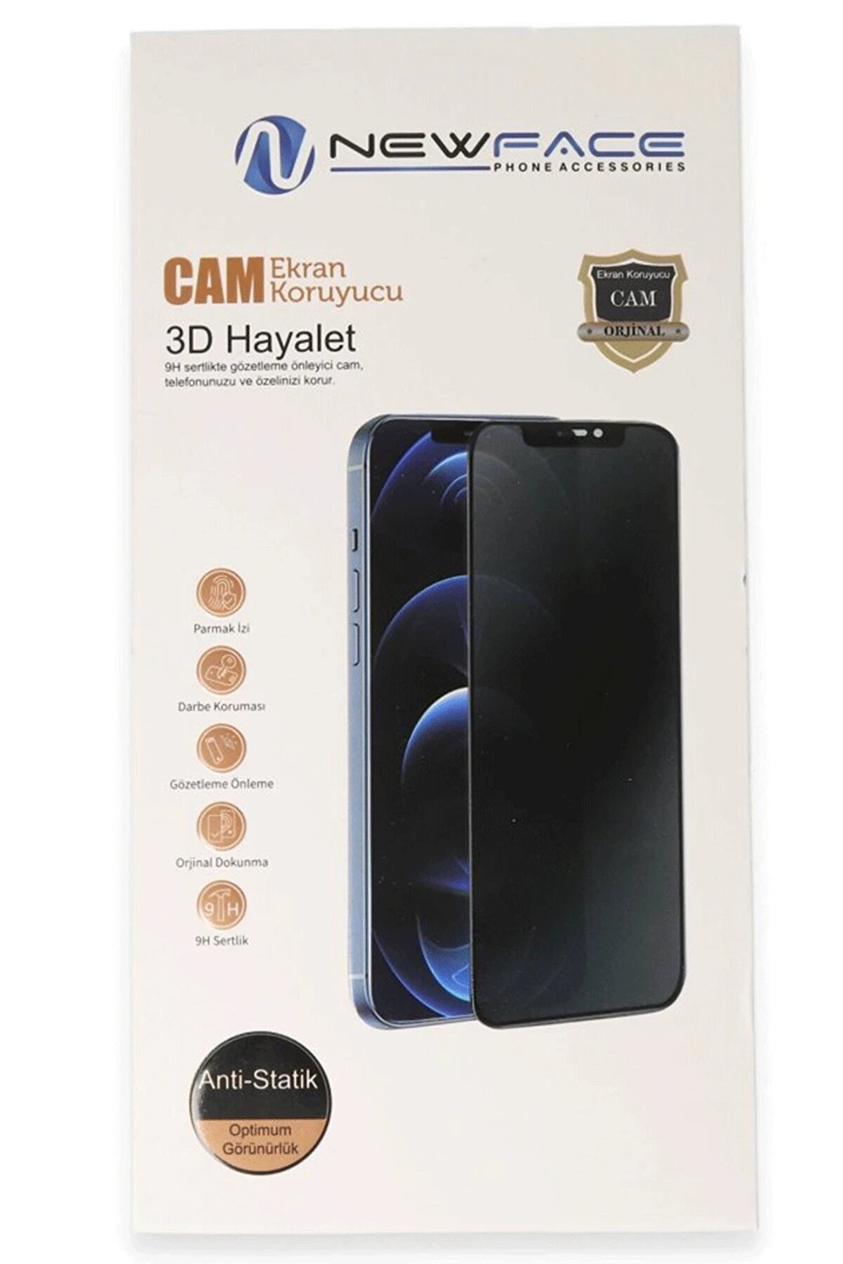İphone 14 Pro 3D Anti̇stati̇k Hayalet Cam Ekran Koruyucu - Dropx8999-7555