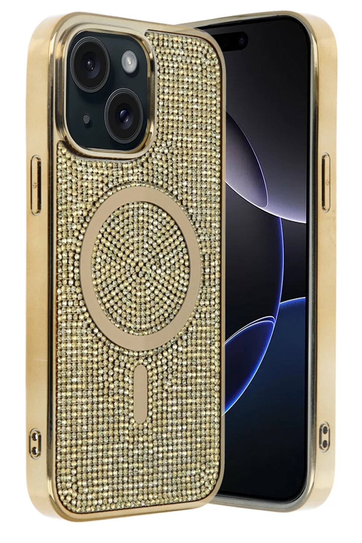 Apple İphone 15 Helen Magsafe Kapak - Gold - Brh024840-4327