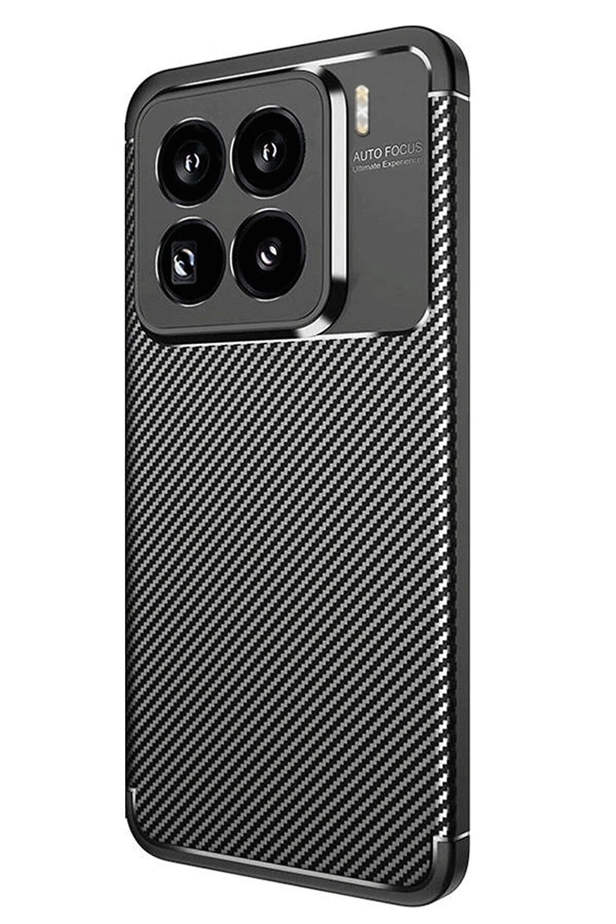 Xi̇aomi̇ Mi̇ 15 Pro Kılıf Auto Focus Karbon Kapak - Si̇yah - Dropx8371-7723