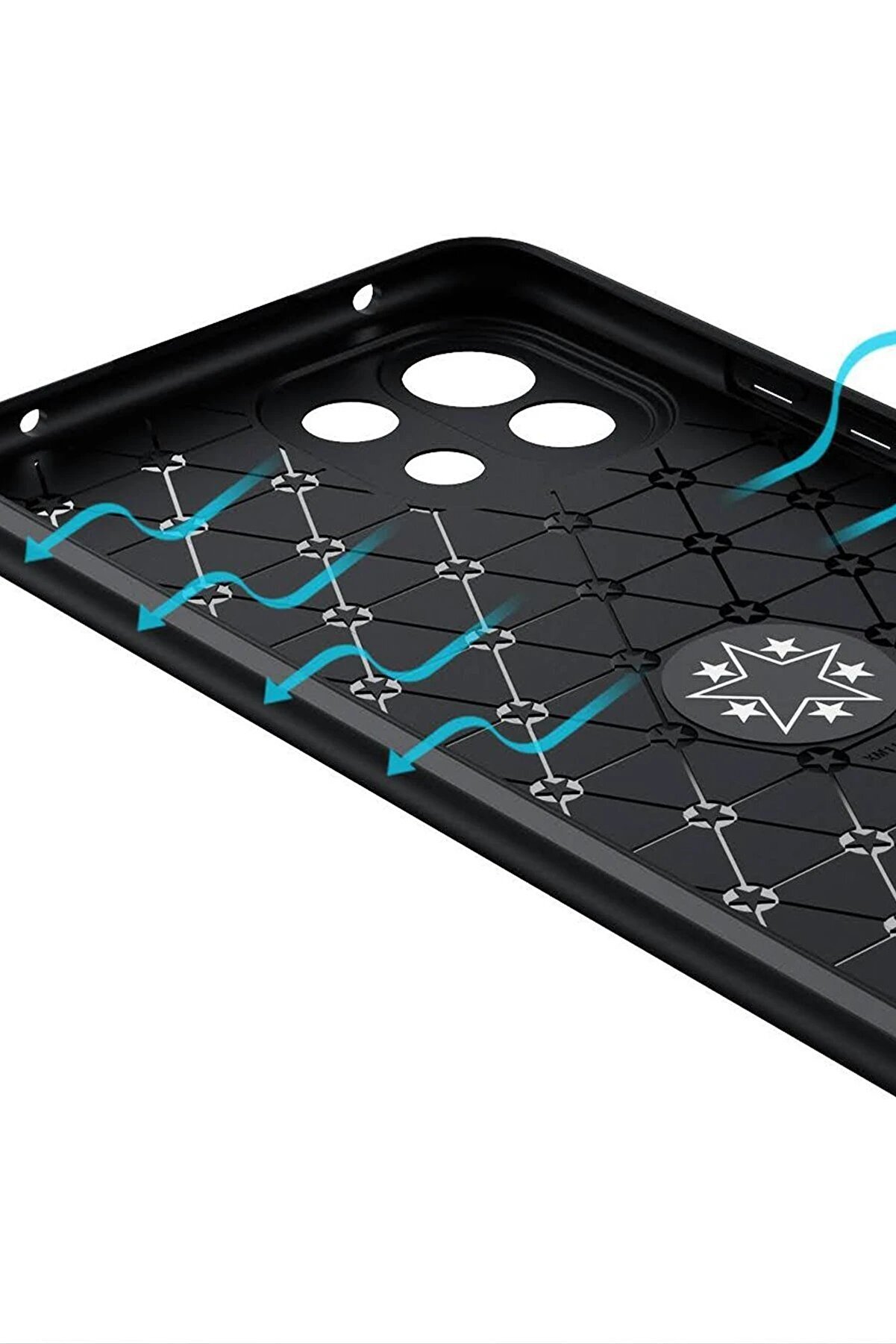 Xi̇aomi̇ Mi̇ 11 Li̇te Kılıf Range Yüzüklü Si̇li̇kon - Si̇yah - Dropx6514-8168