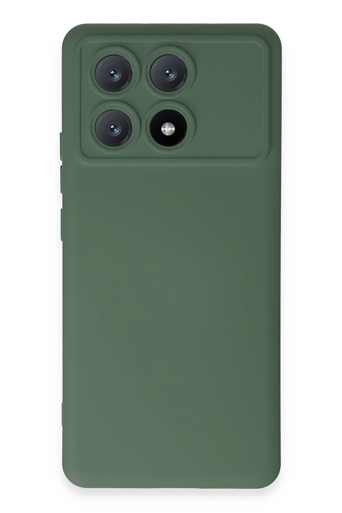 Xi̇aomi̇ Poco X6 Pro Kılıf Nano İ&ccedil;i̇ Kadi̇fe Si̇li̇kon - Koyu Yeşi̇l - Dropx5786-2651
