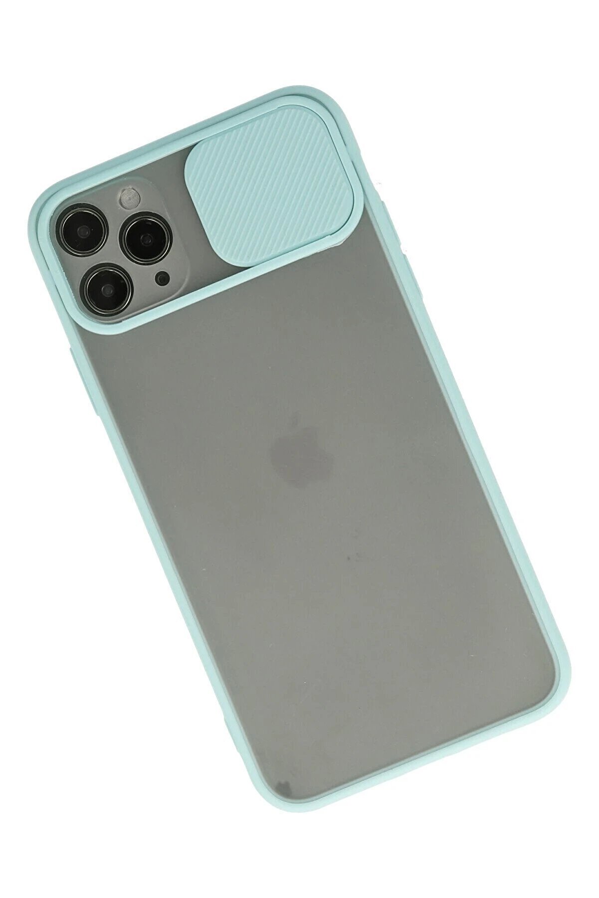 İphone 11 Pro Max Kılıf Palm Buzlu Kamera Sürgülü Si̇li̇kon - Turkuaz - Dropx7480-2813