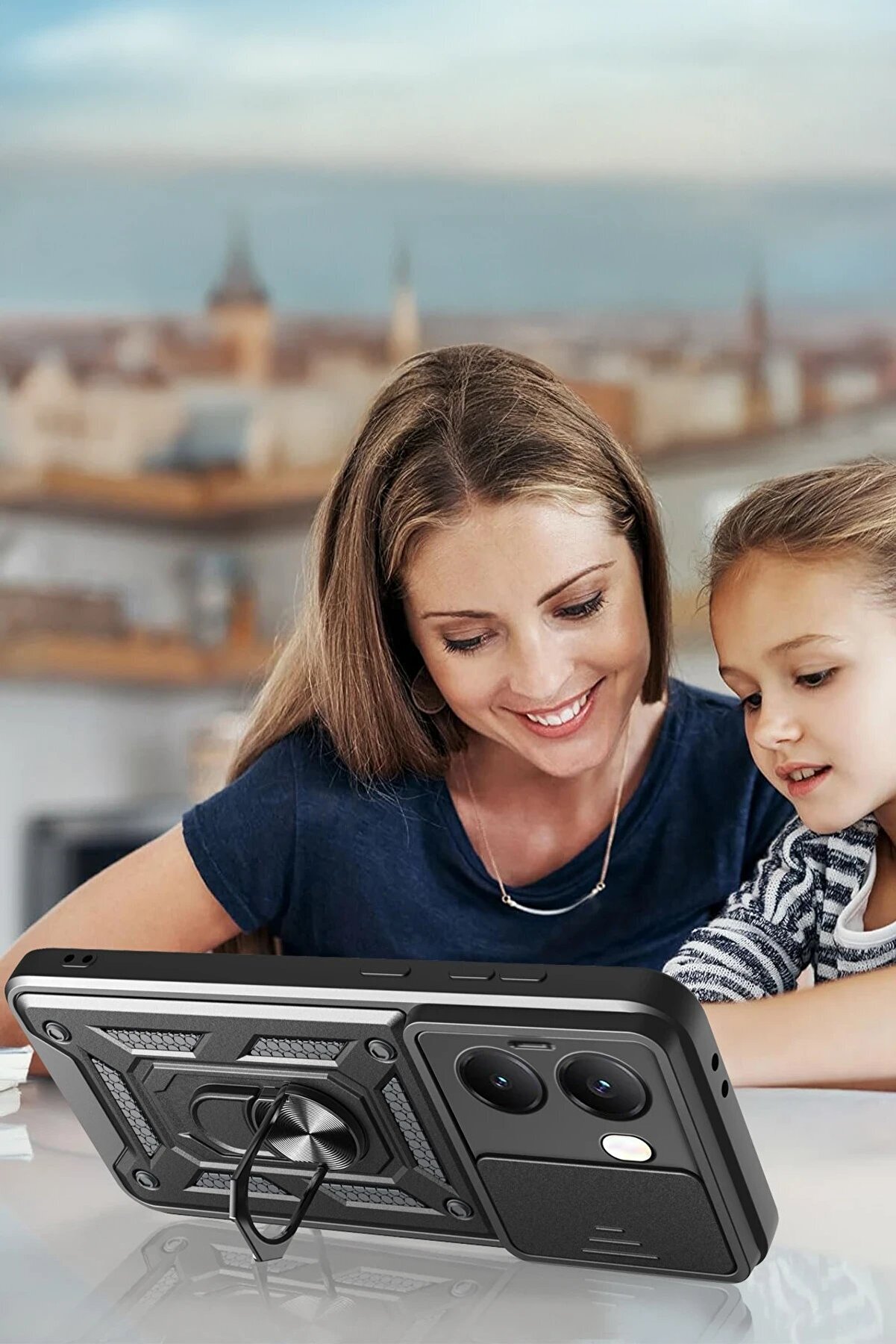 Xi̇aomi̇ Poco X7 Pro Kılıf Pars Lens Yüzüklü Si̇li̇kon - Kırmızı - Dropx1641-7306