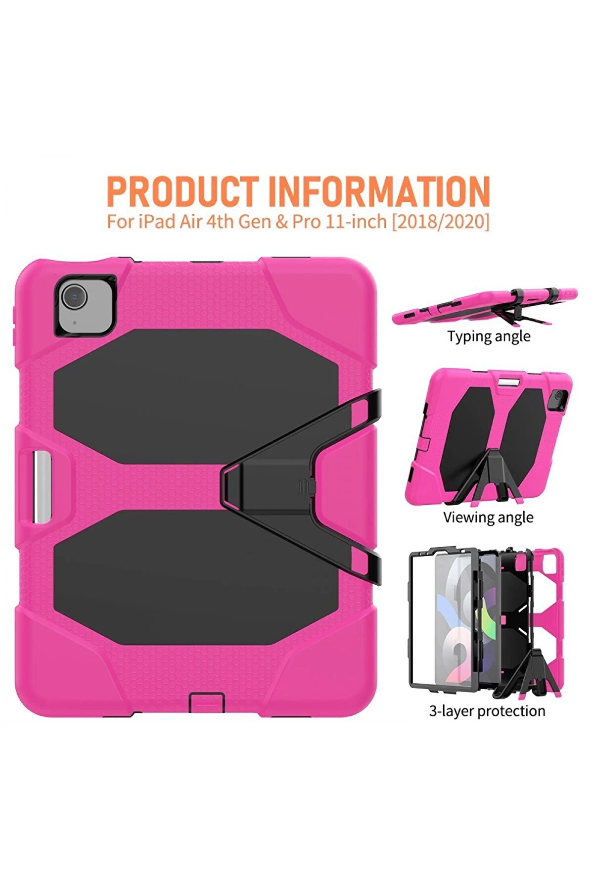 İpad Pro 11 (2020) Kılıf Gri̇ffi̇n Tablet Kapak - Pembe - Dropx7733-1952